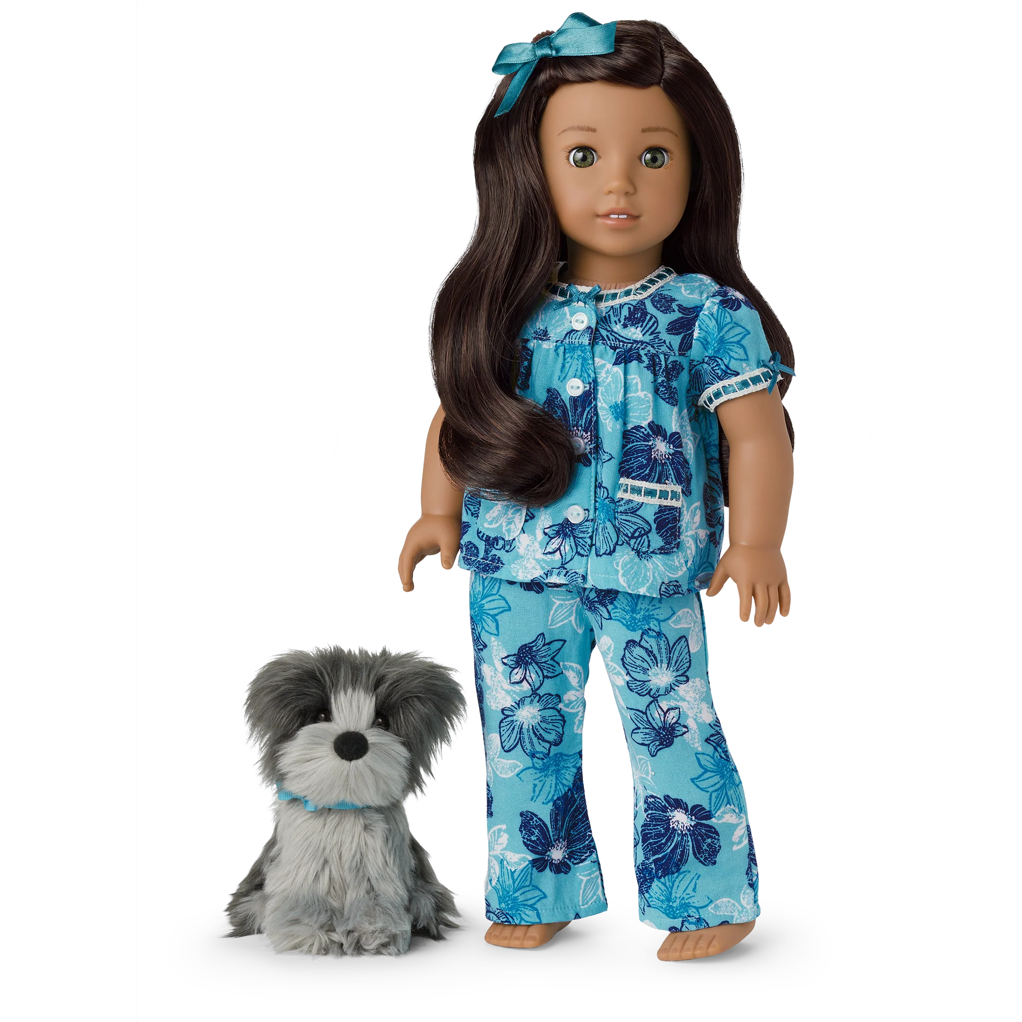 Nanea’s™ Floral Pajamas & Dog (Historical Characters)