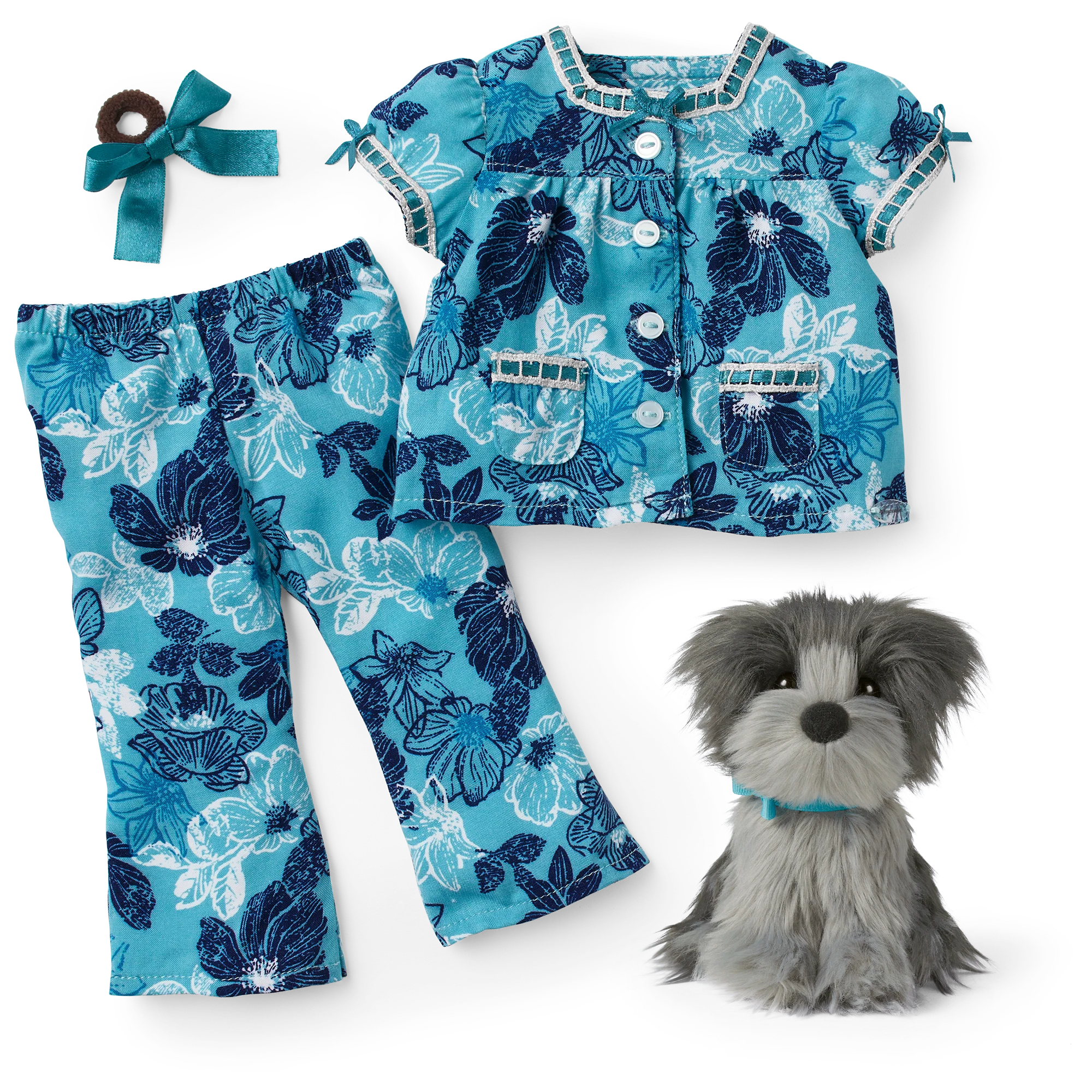 Nanea’s™ Floral Pajamas & Dog (Historical Characters)