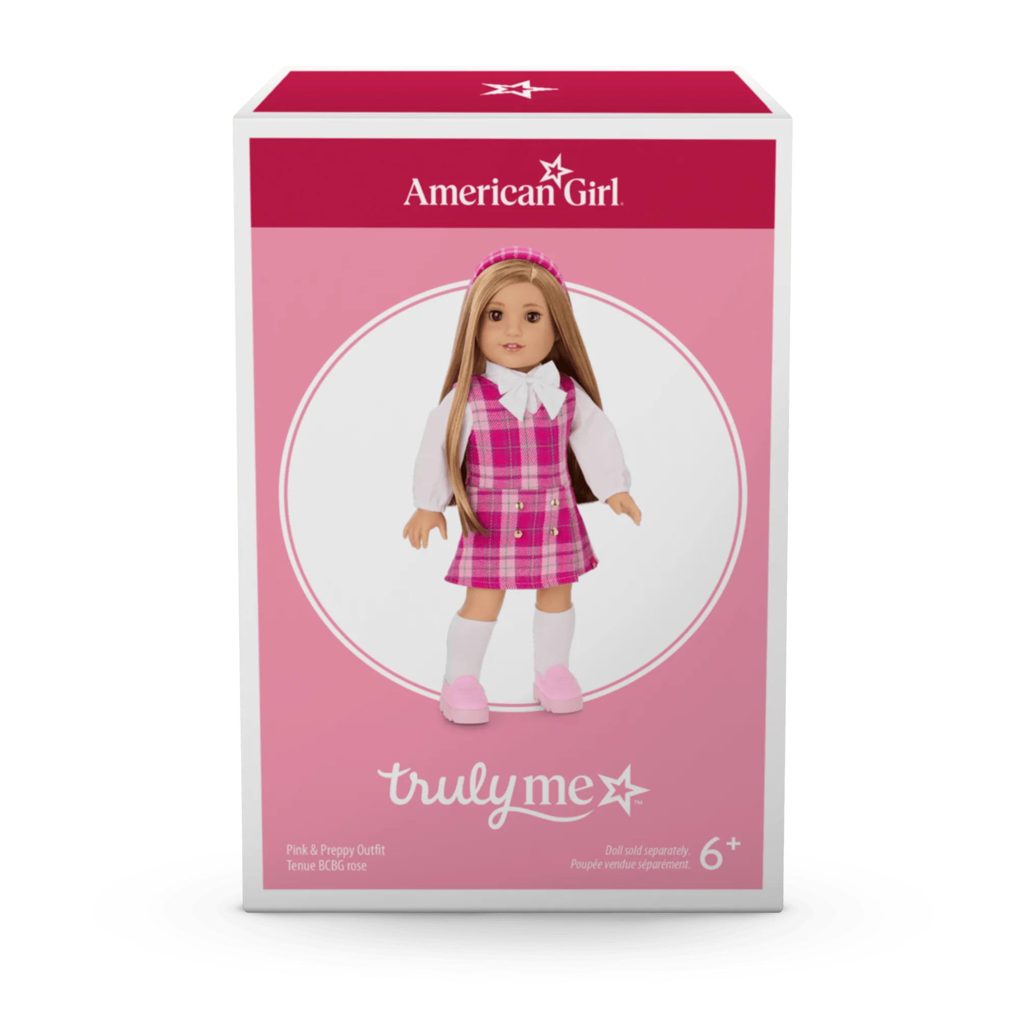 Pink & Preppy Outfit & We Heart Fashion Accessories for 18-inch Dolls