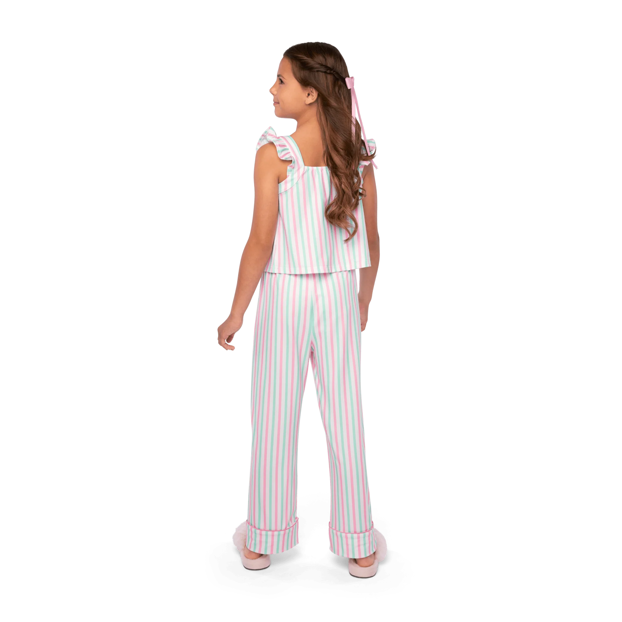 Raquel’s™ Coastal Stripes Pajamas for Girls & 18-inch Dolls