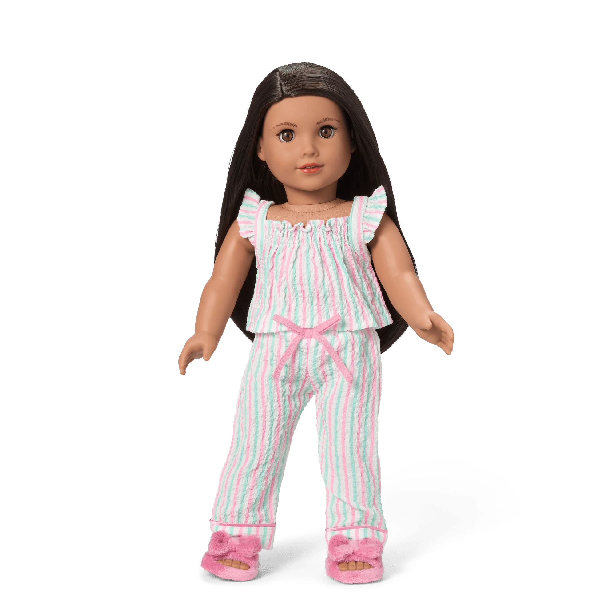 Raquel’s™ Coastal Stripes Pajamas for Girls & 18-inch Dolls