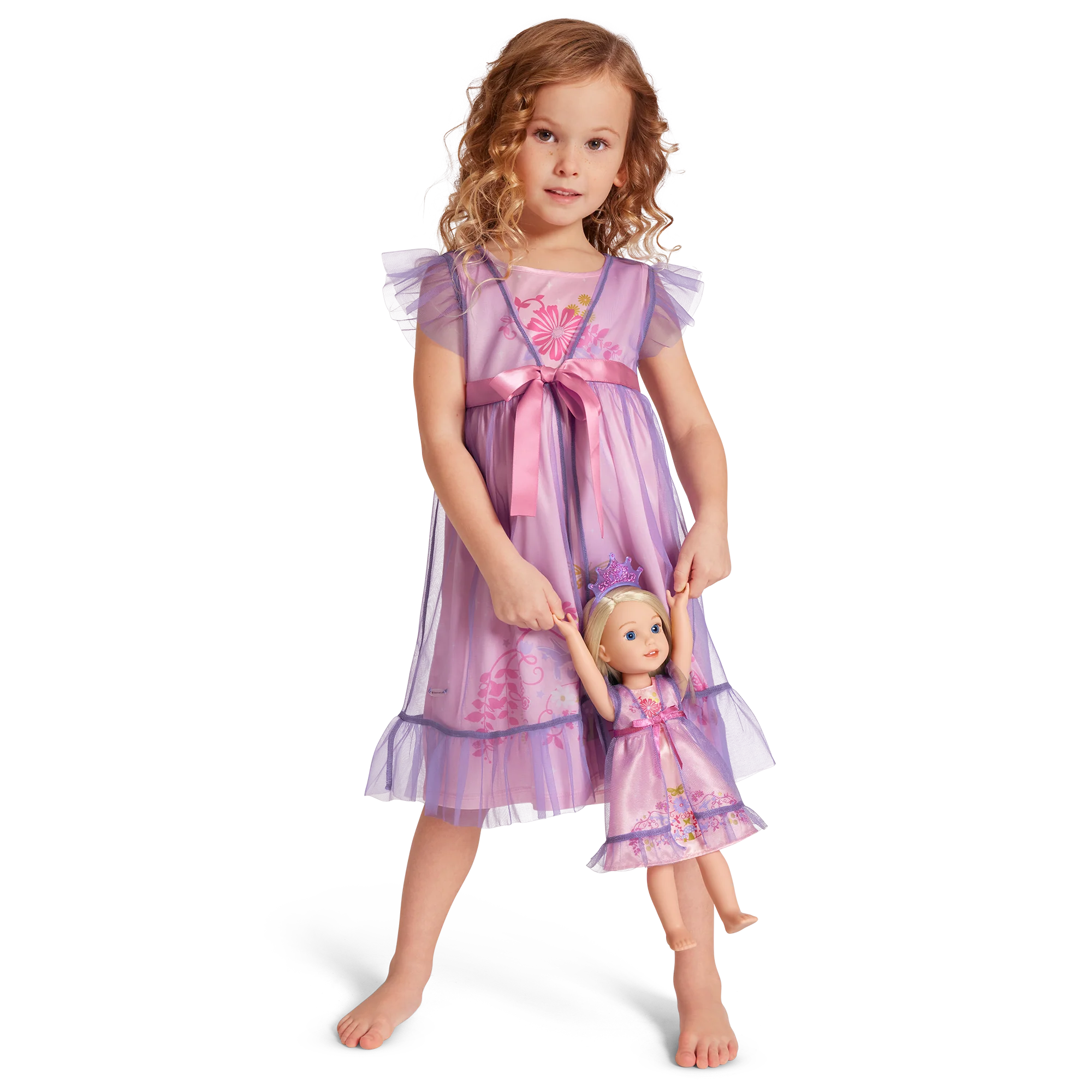 Royal Ruffles Nightie and Robe for Little Girls & WellieWishers™ Dolls 1 Royal Ruffles Nightie and Robe for Little Girls & WellieWishers™ Dolls