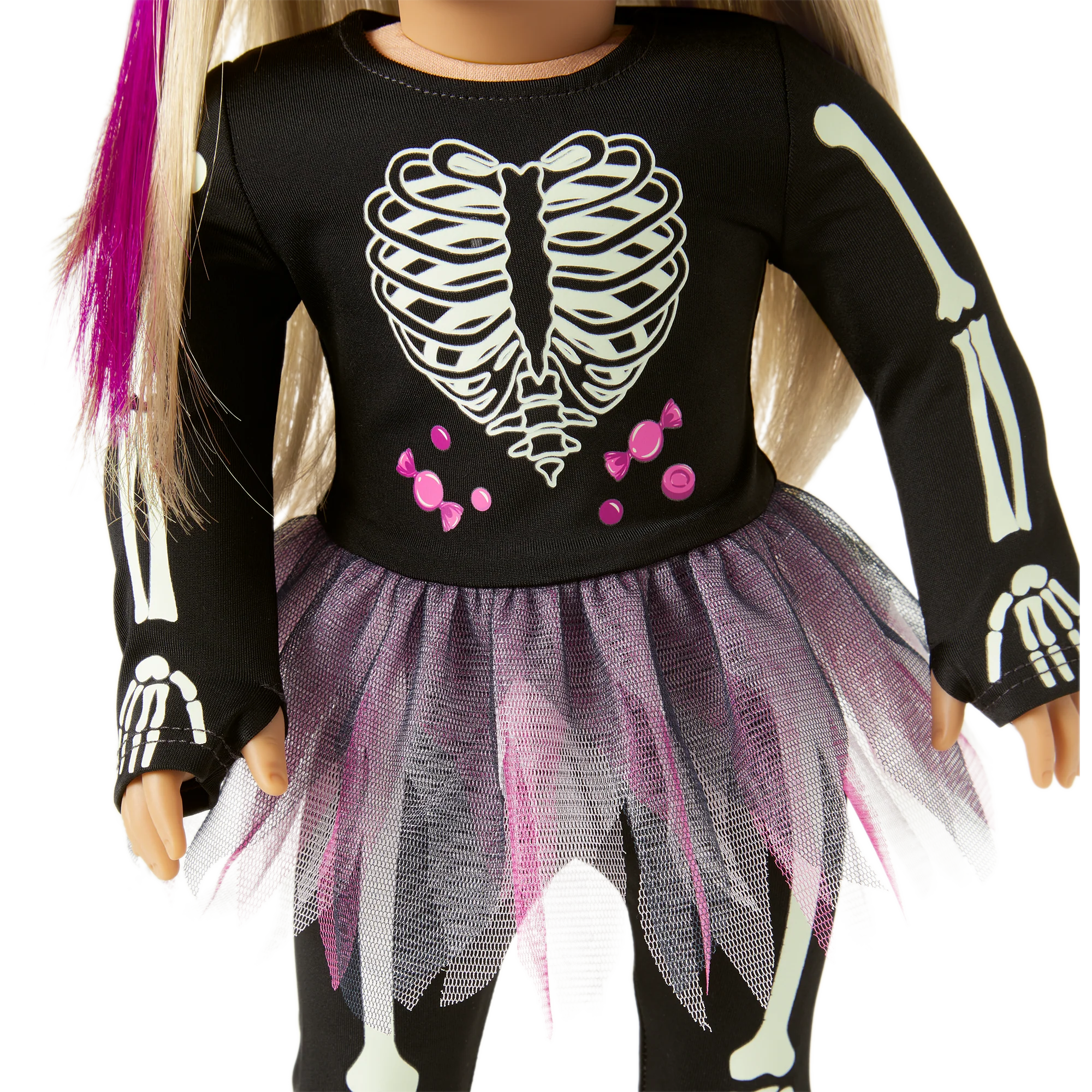 You Glow, Girl! Skeleton Costume for 18-inch Dolls