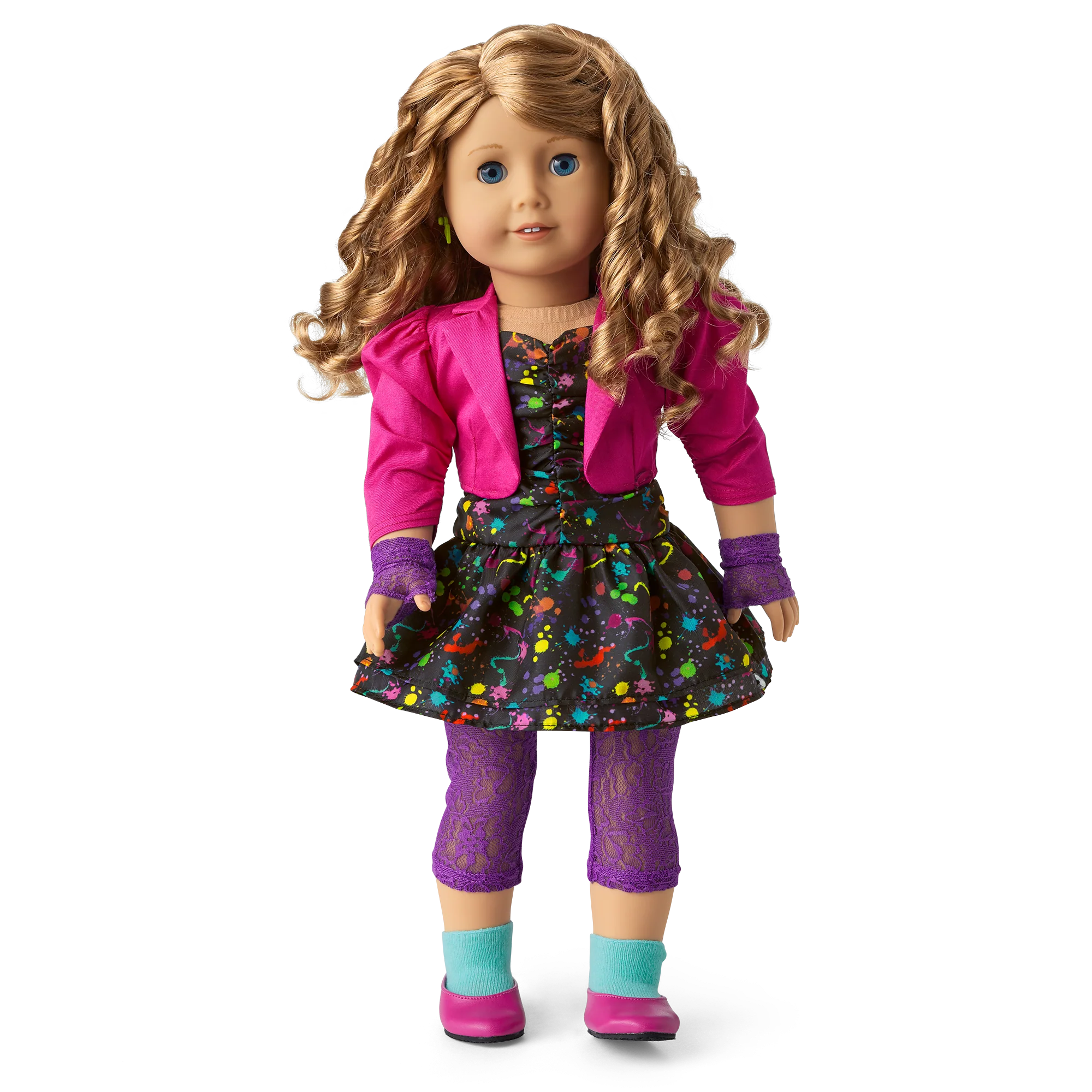 Courtney's™ Splatter Print Dress for 18-inch Dolls (Historical Characters)