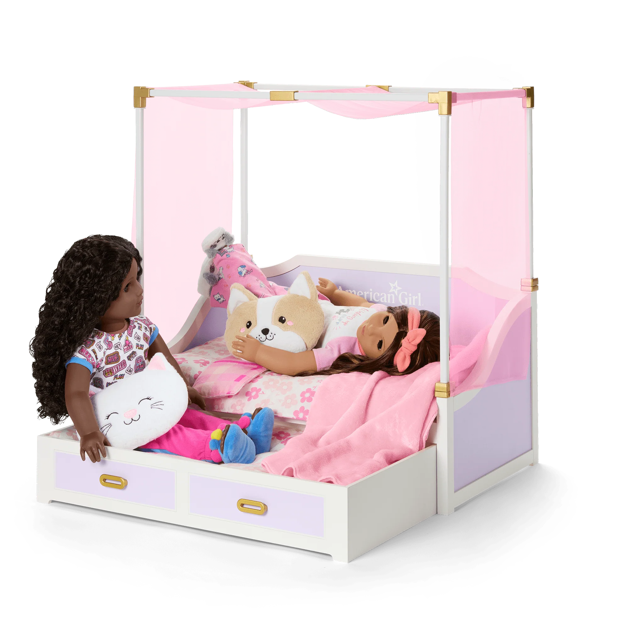 All Set for Sleepovers Canopy Bed for 18-inch Dolls