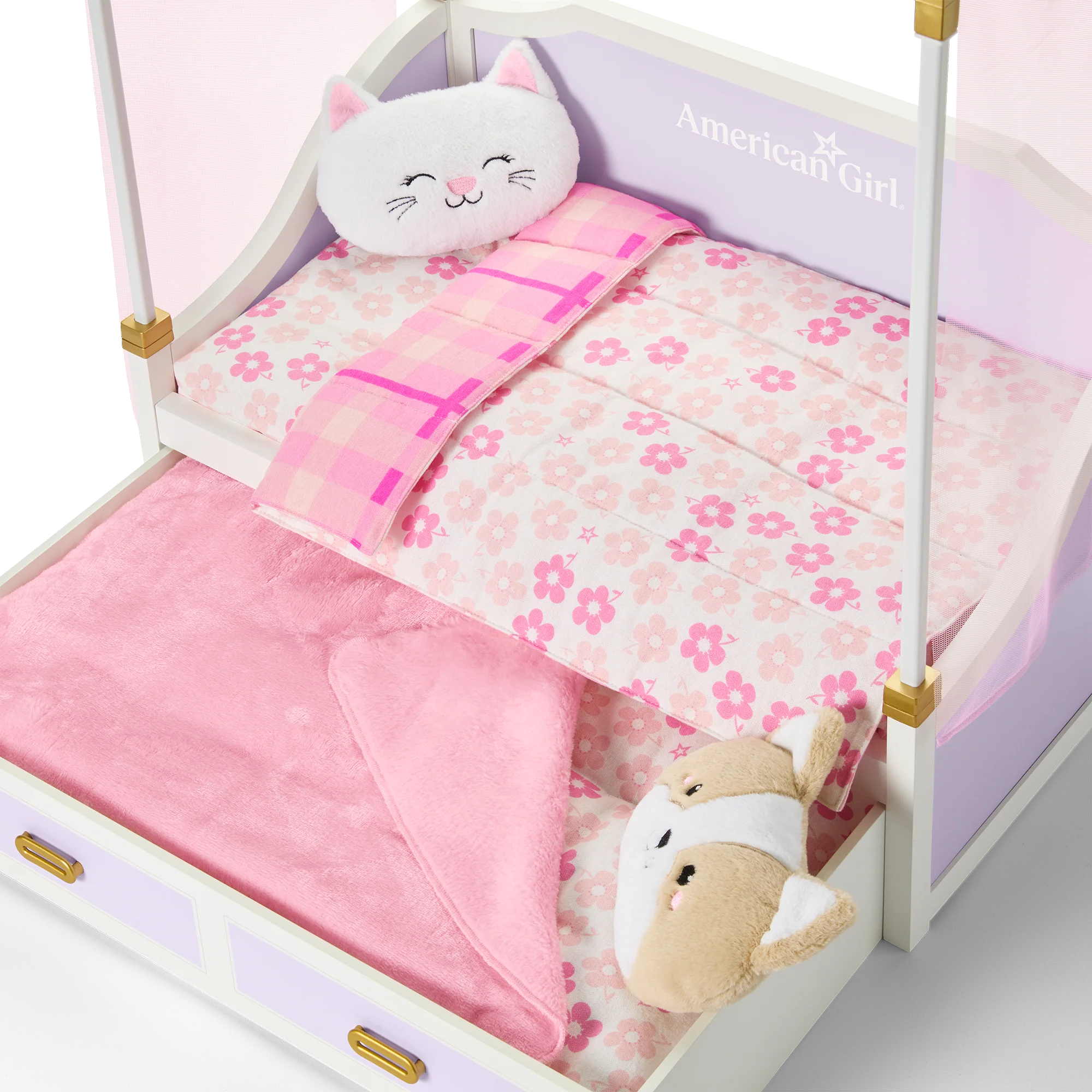 All Set for Sleepovers Canopy Bed for 18-inch Dolls