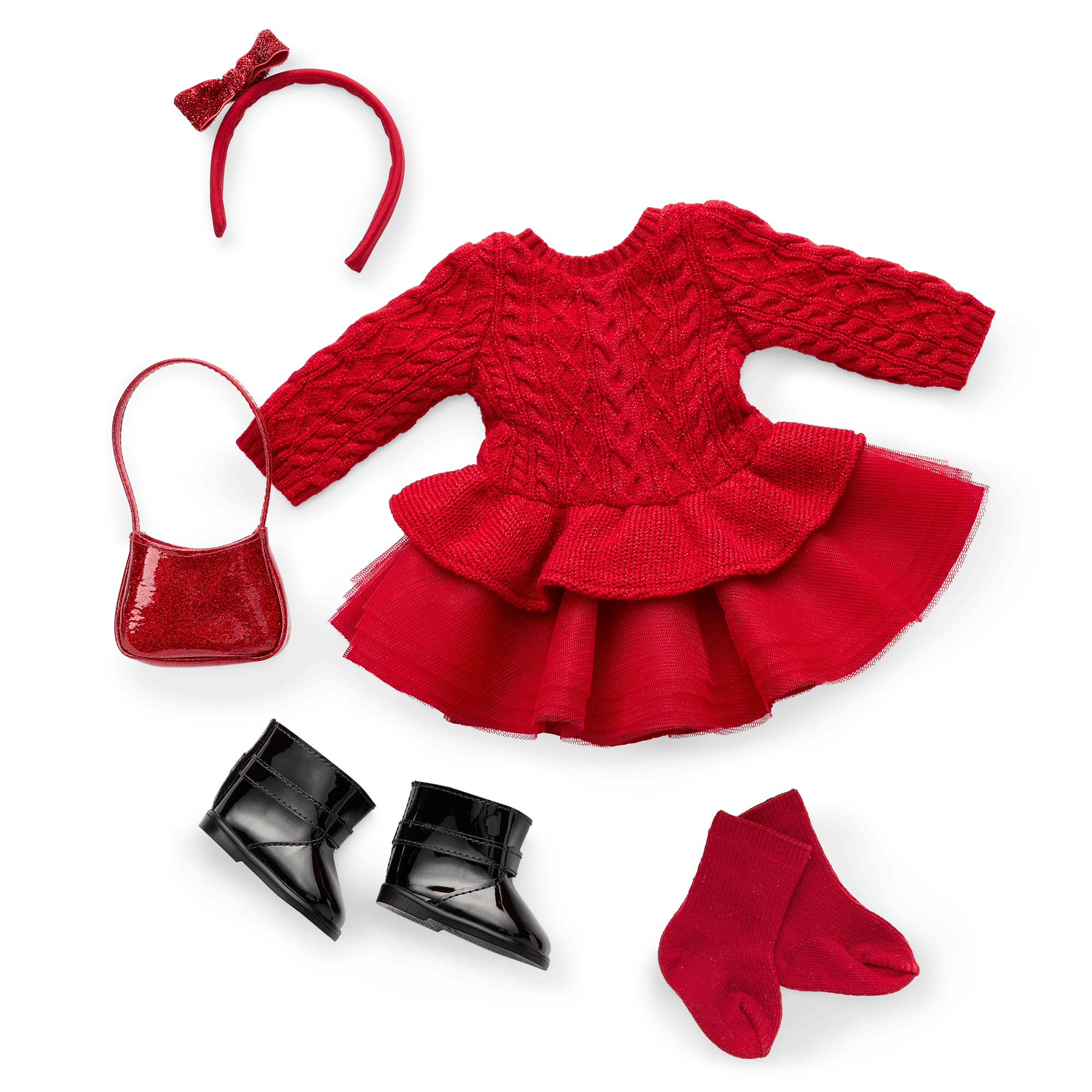 American Girl® x Something Navy Crimson Sparkle Sweater Dress for 18-inch Dolls 1 American Girl® x Something Navy Crimson Sparkle Sweater Dress for 18-inch Dolls