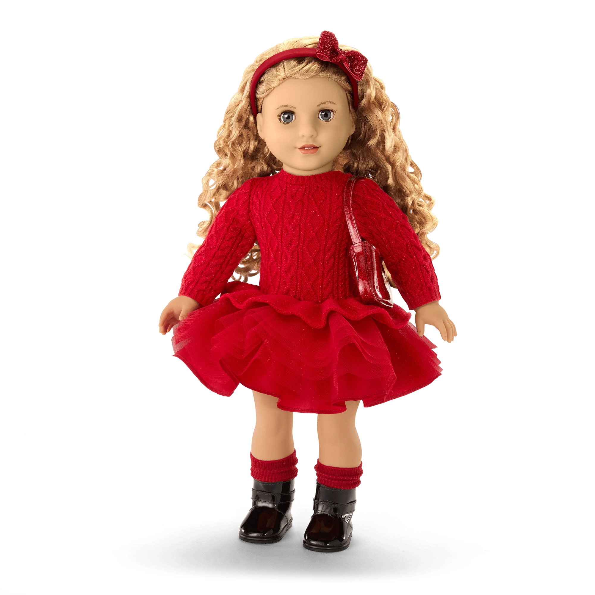 American Girl® x Something Navy Crimson Sparkle Sweater Dress for 18-inch Dolls 2 American Girl® x Something Navy Crimson Sparkle Sweater Dress for 18-inch Dolls