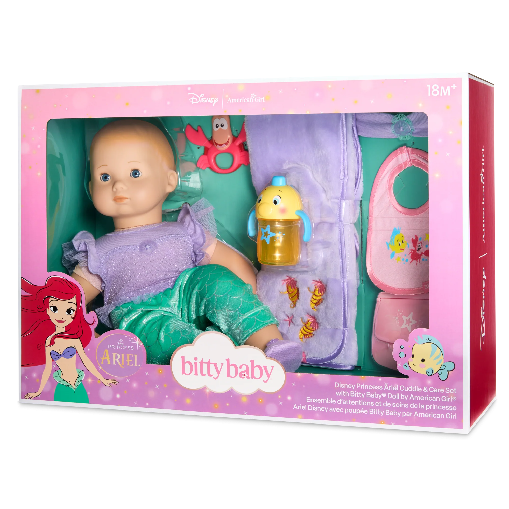 Disney Princess Ariel Cuddle & Care Set with Bitty Baby® Doll by American Girl®
