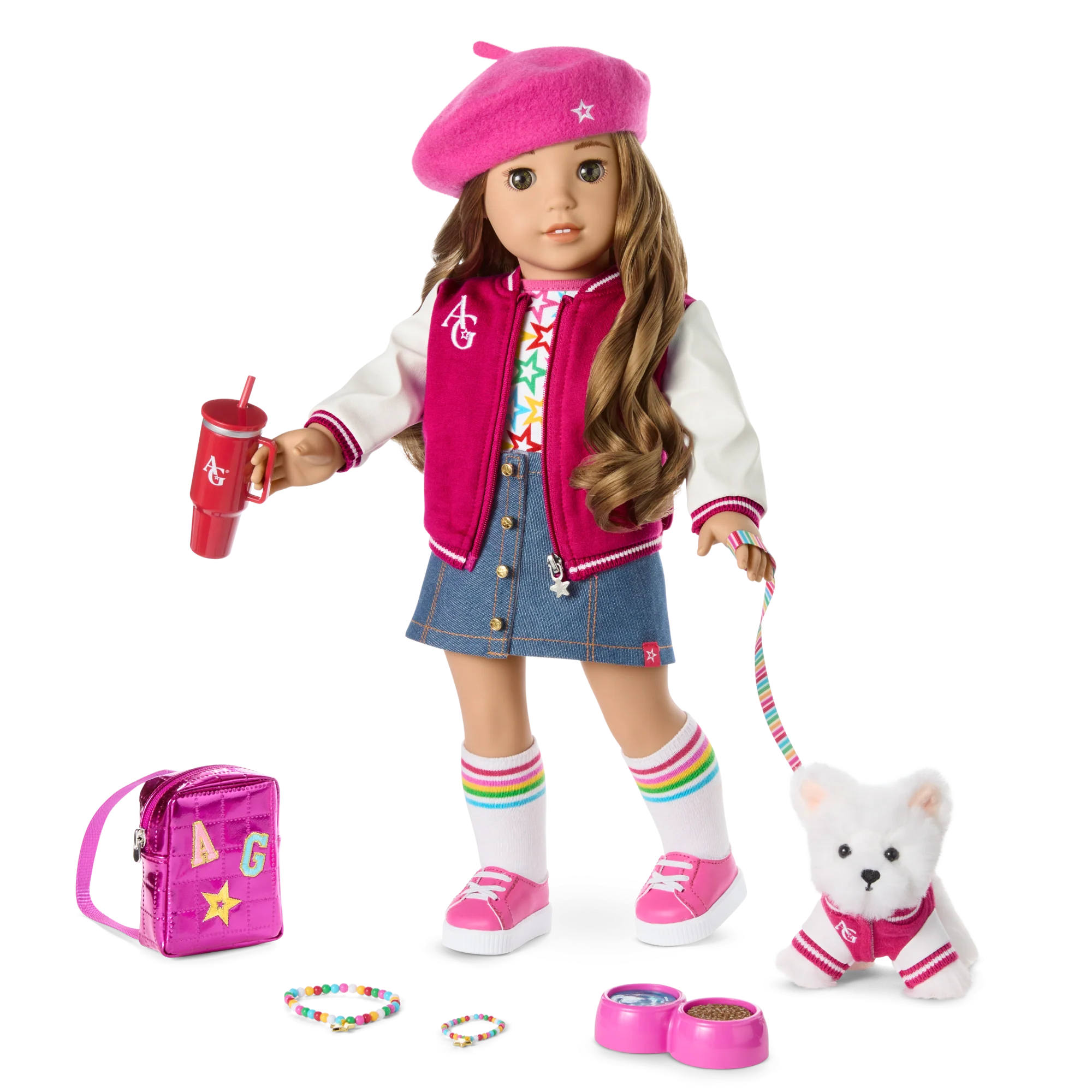 Truly Me™ 18-inch Doll #118, Puppy, Mini Backpack & Accessories AG™ Star Squad Bundle