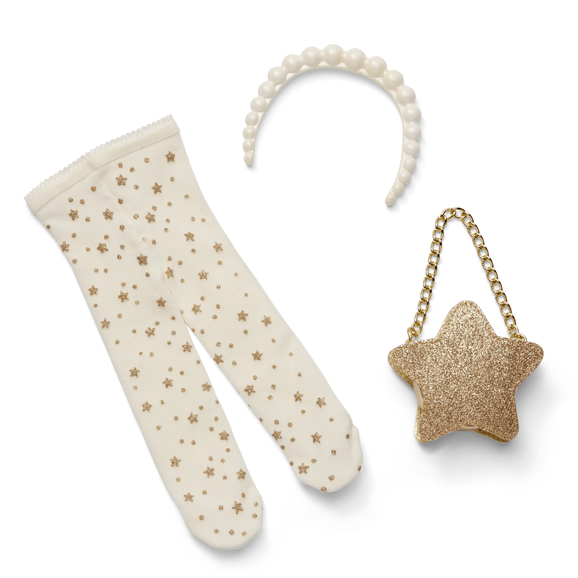 American Girl® x Janie and Jack Sparkly Cream Celebration Accessories for 18-inch Dolls