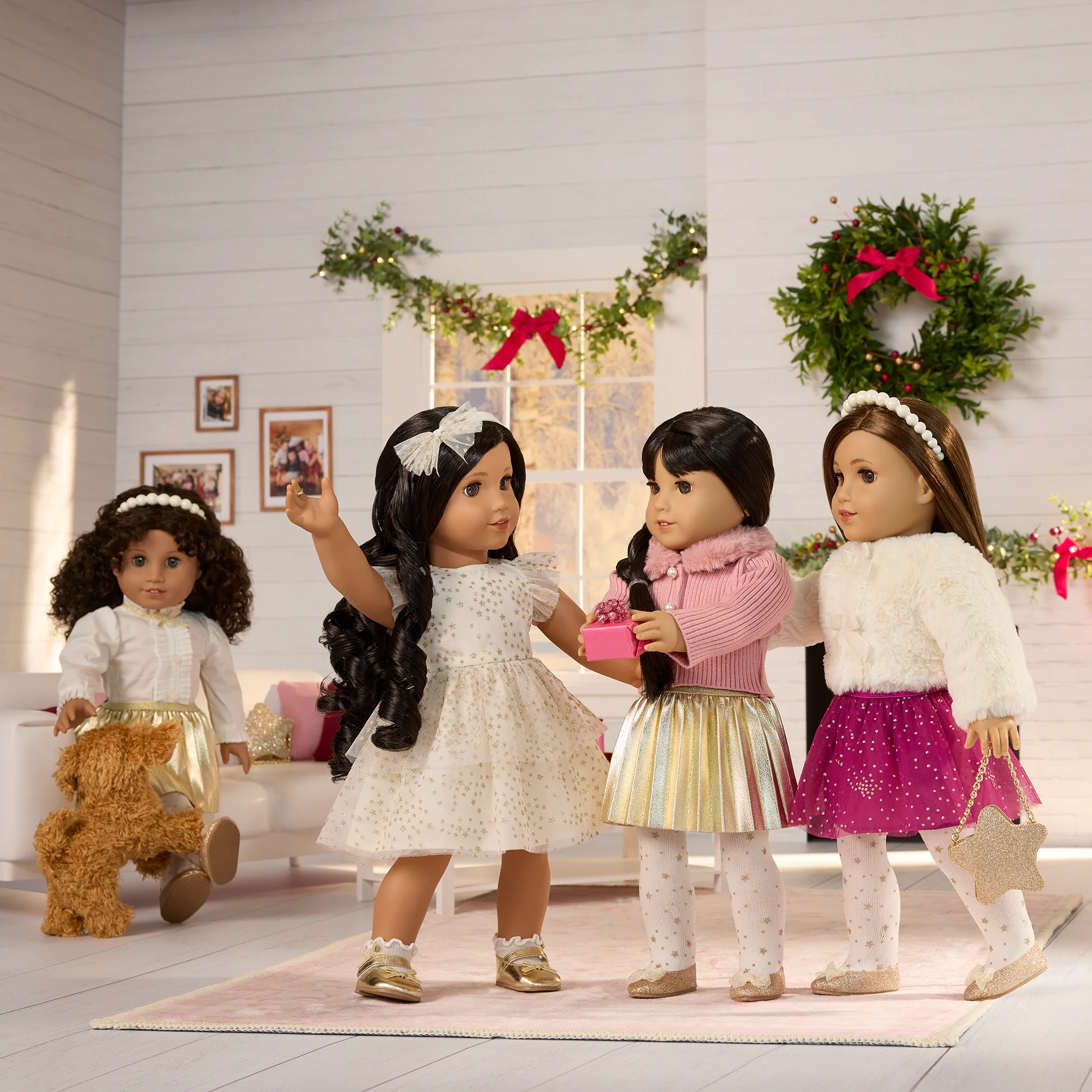 American Girl® x Janie and Jack Sparkly Cream Celebration Dress for 18-inch Dolls