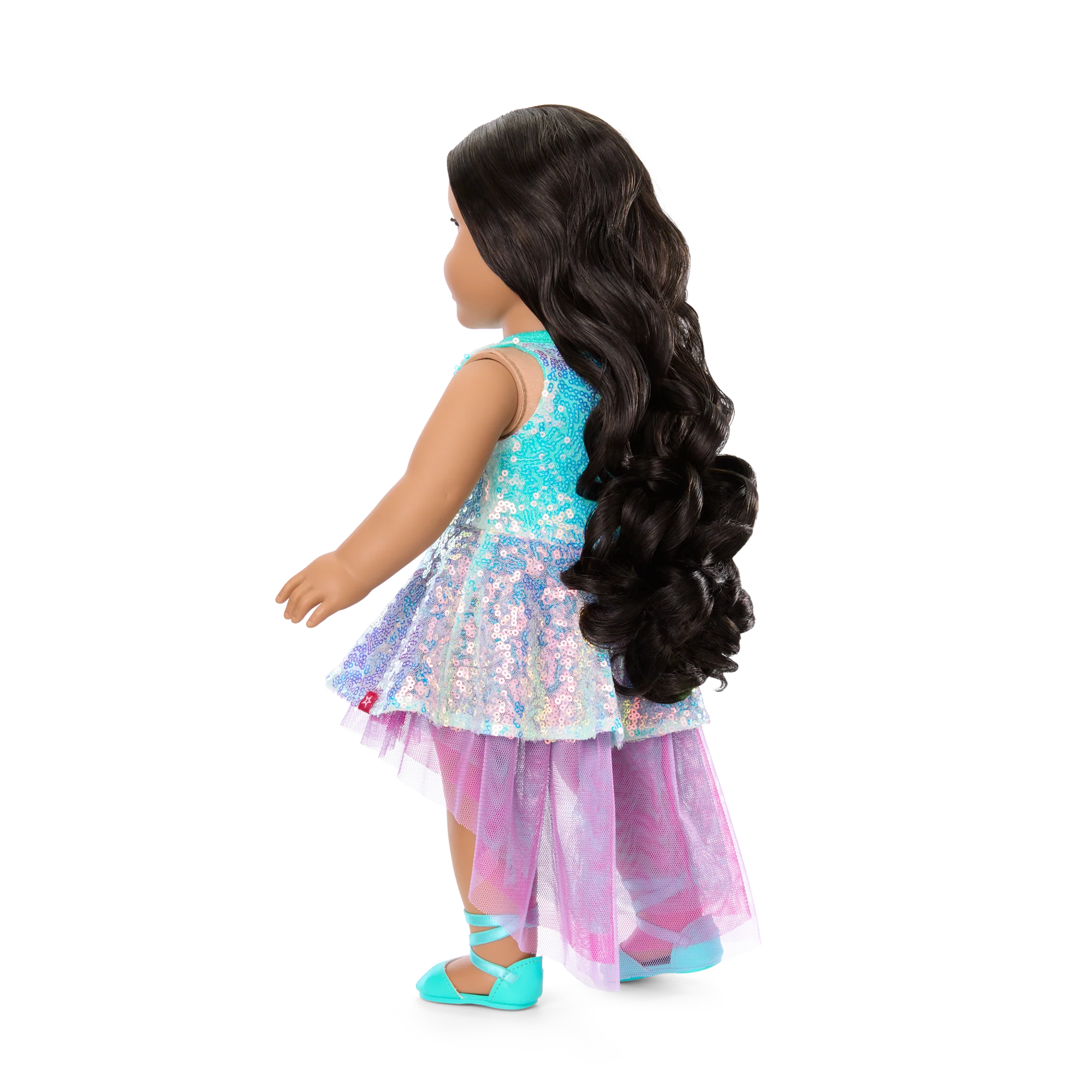 Glam Shimmering Ocean Outfit & Shimmering Sea Turtle Backpack & Accessory Set Bundle