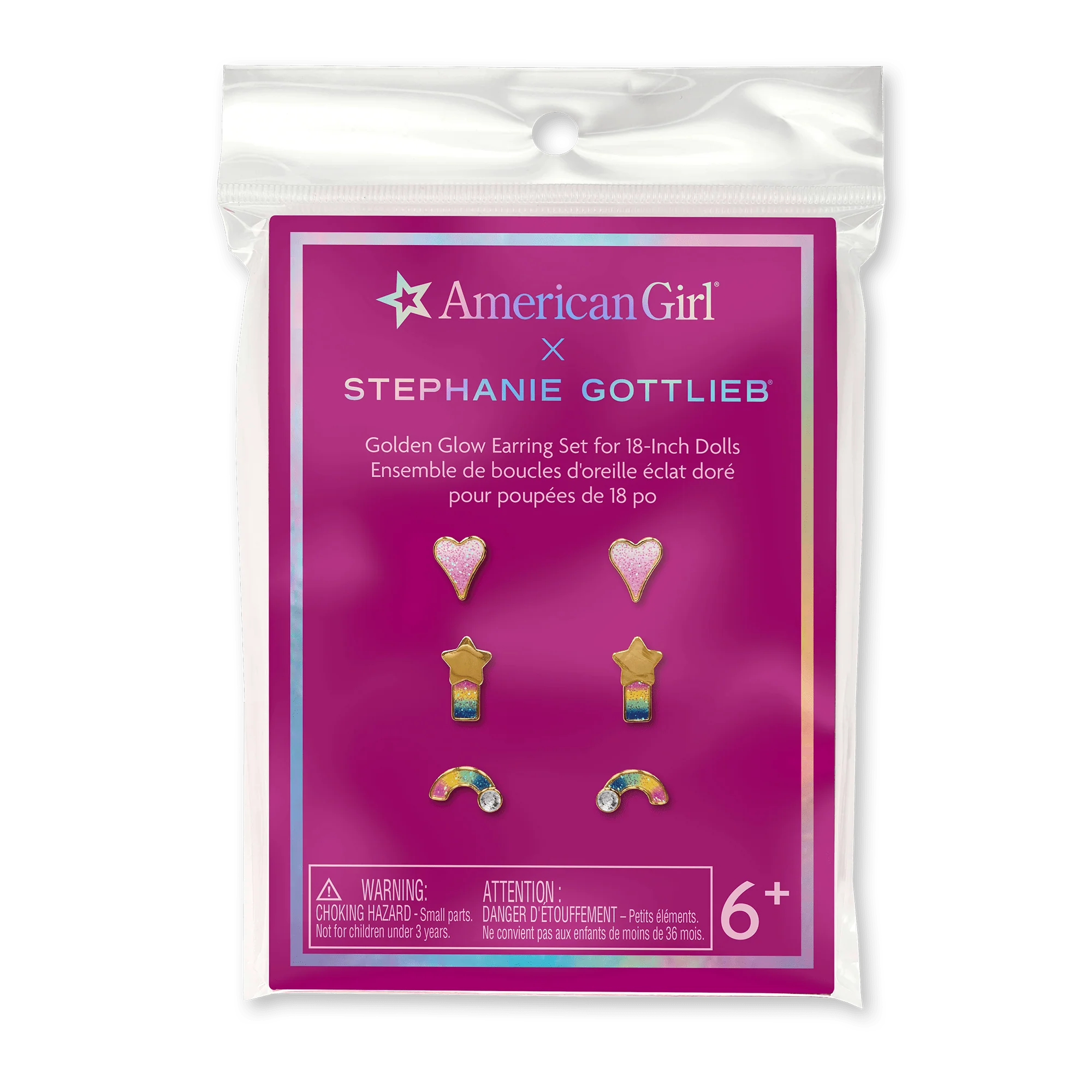 American Girl® x Stephanie Gottlieb Golden Glow Earring Set for 18-inch Dolls 2 American Girl® x Stephanie Gottlieb Golden Glow Earring Set for 18-inch Dolls