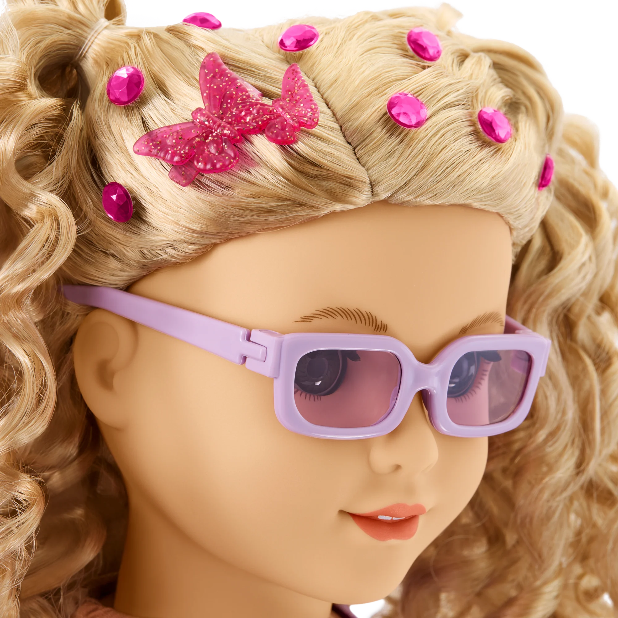 Glam Sparkly Concert Outfit & Colorful Teddy Bear Backpack & Accessory Set Bundle