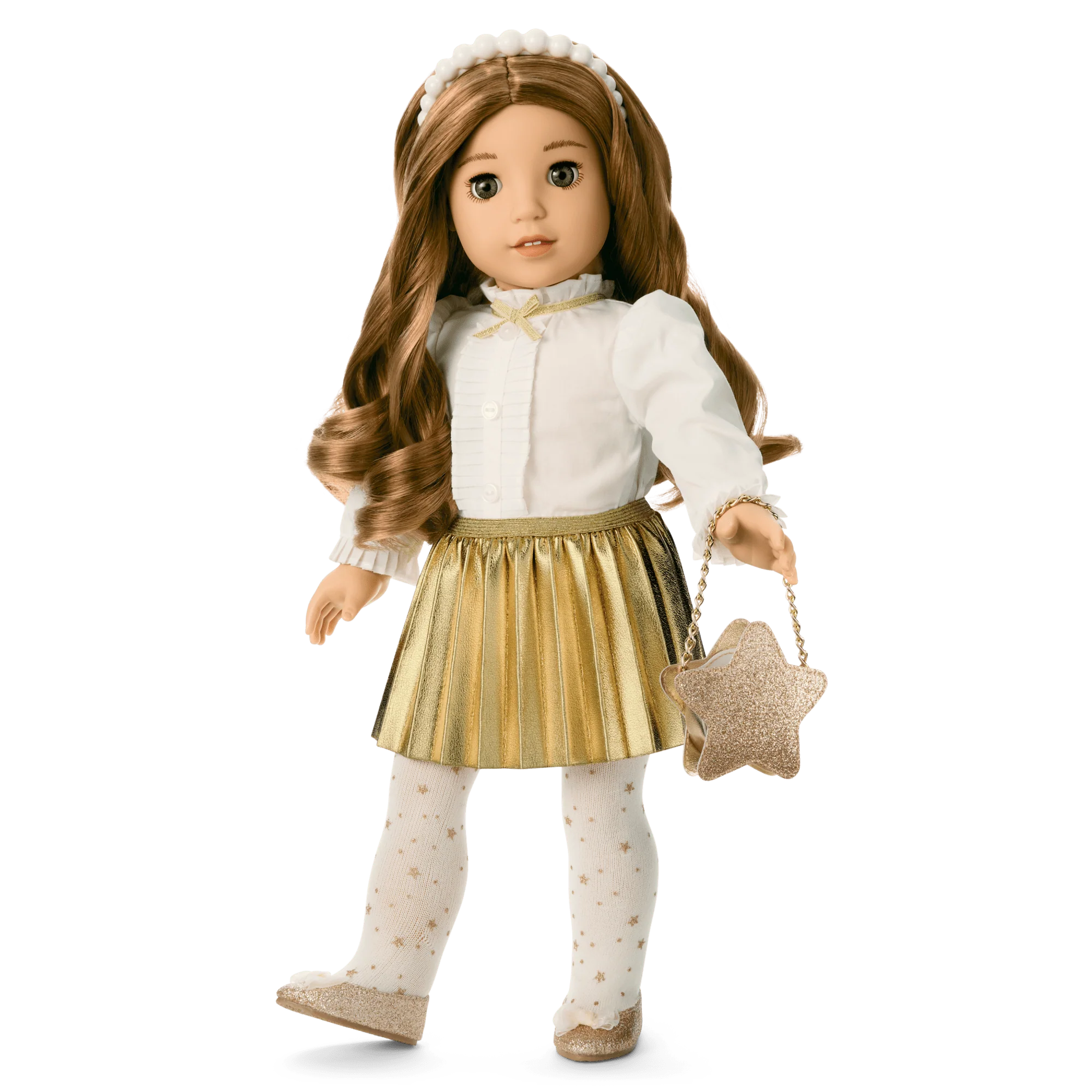 American Girl® x Janie and Jack Sparkly Cream Celebration Accessories for 18-inch Dolls