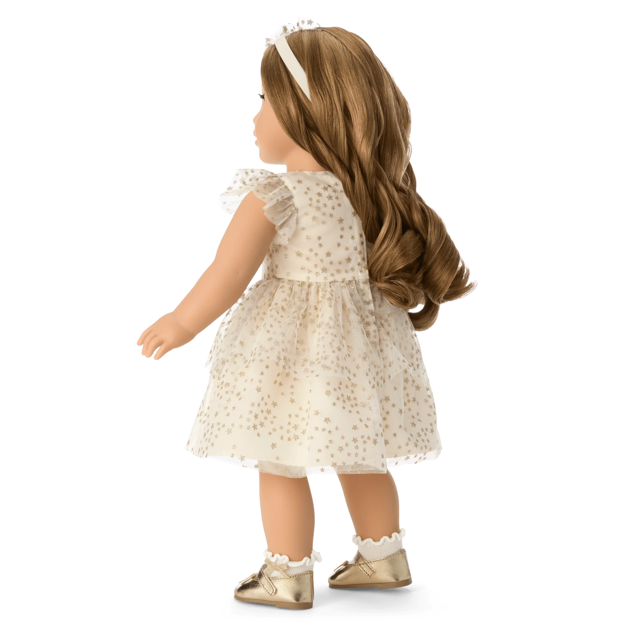 American Girl® x Janie and Jack Sparkly Cream Celebration Dress for 18-inch Dolls