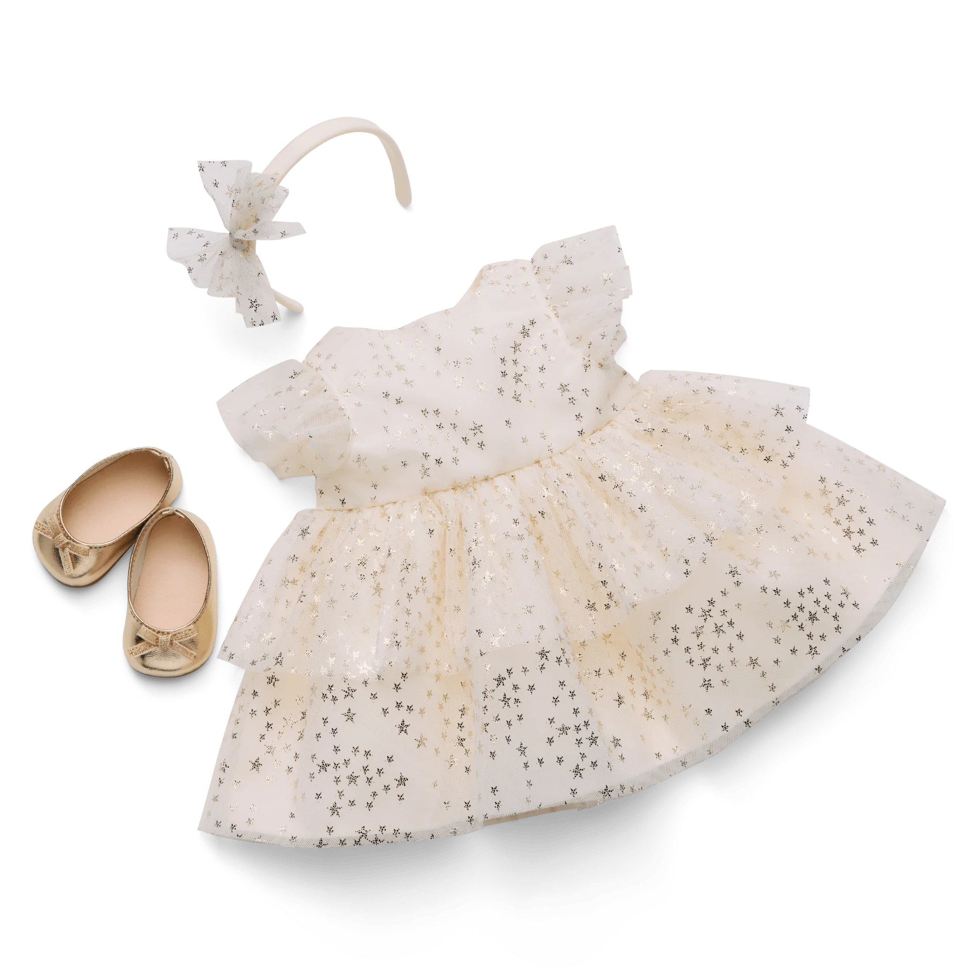 American Girl® x Janie and Jack Sparkly Cream Celebration Dress for Bitty Baby® Dolls