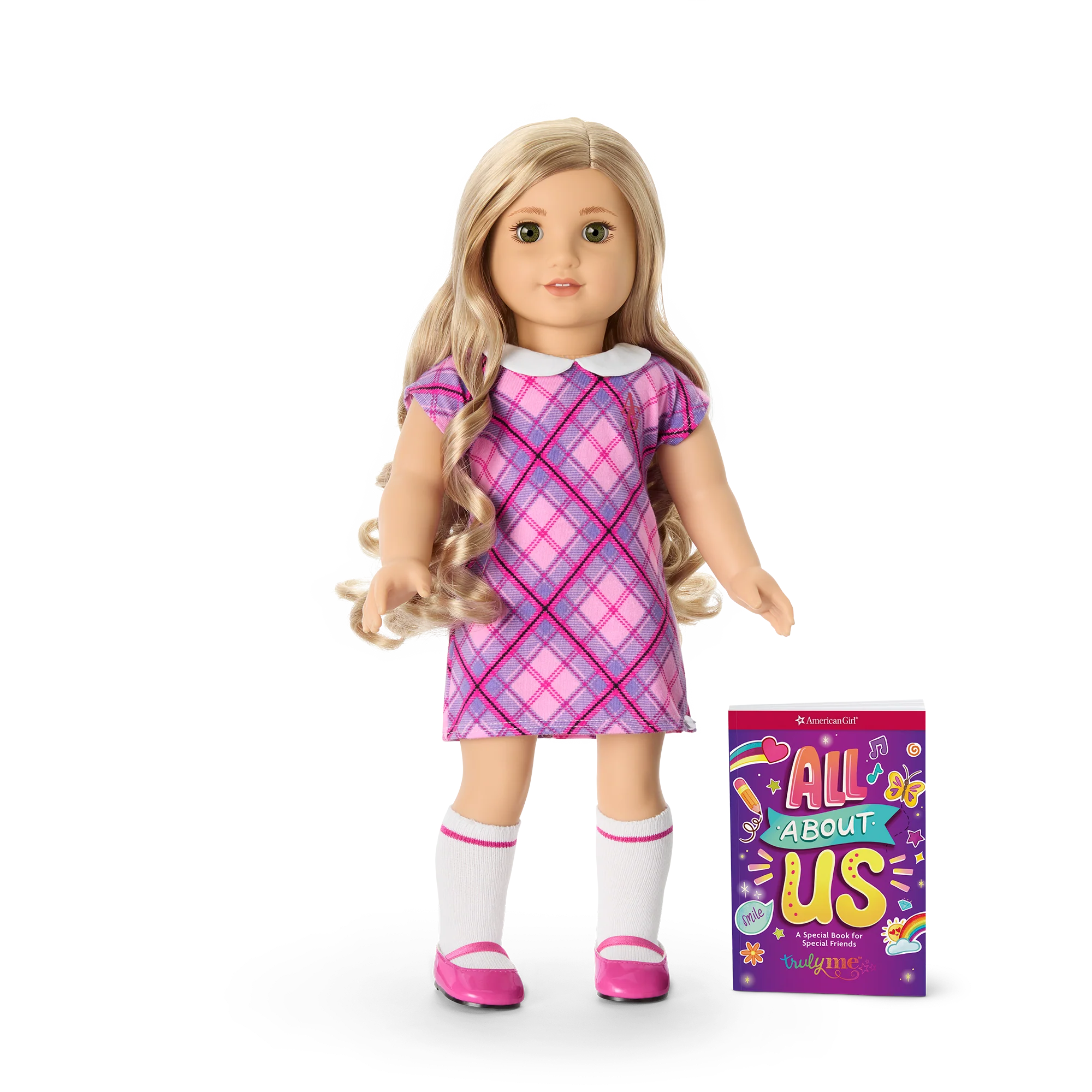 Truly Me™ 18-inch Doll #125 with long curly blonde hair