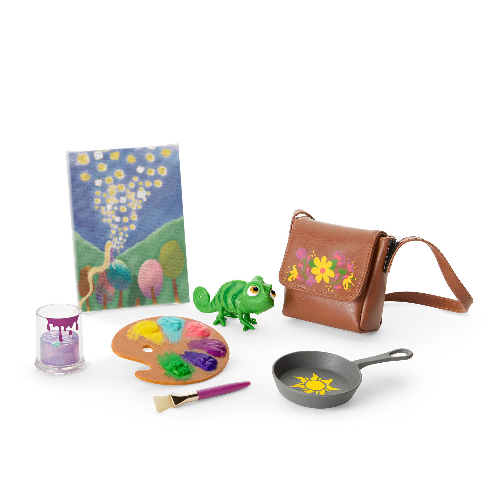 American Girl® Disney Princess Rapunzel Painting Accessories & Pascal for 18-inch Dolls