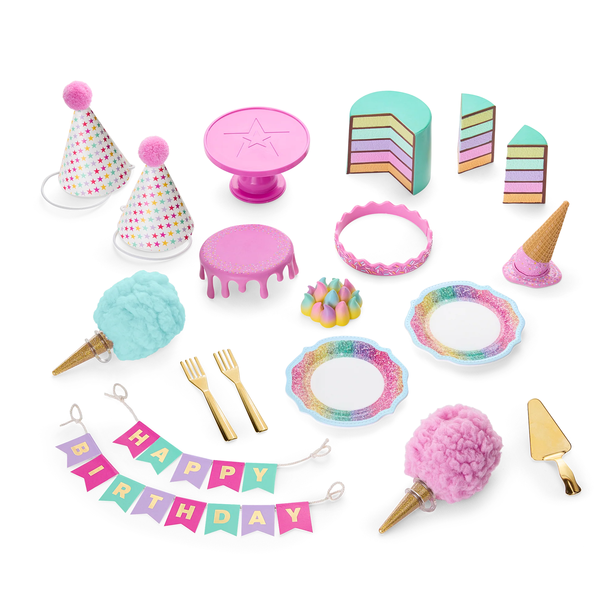 Extra Sweet Birthday Party Set for 18-inch Dolls