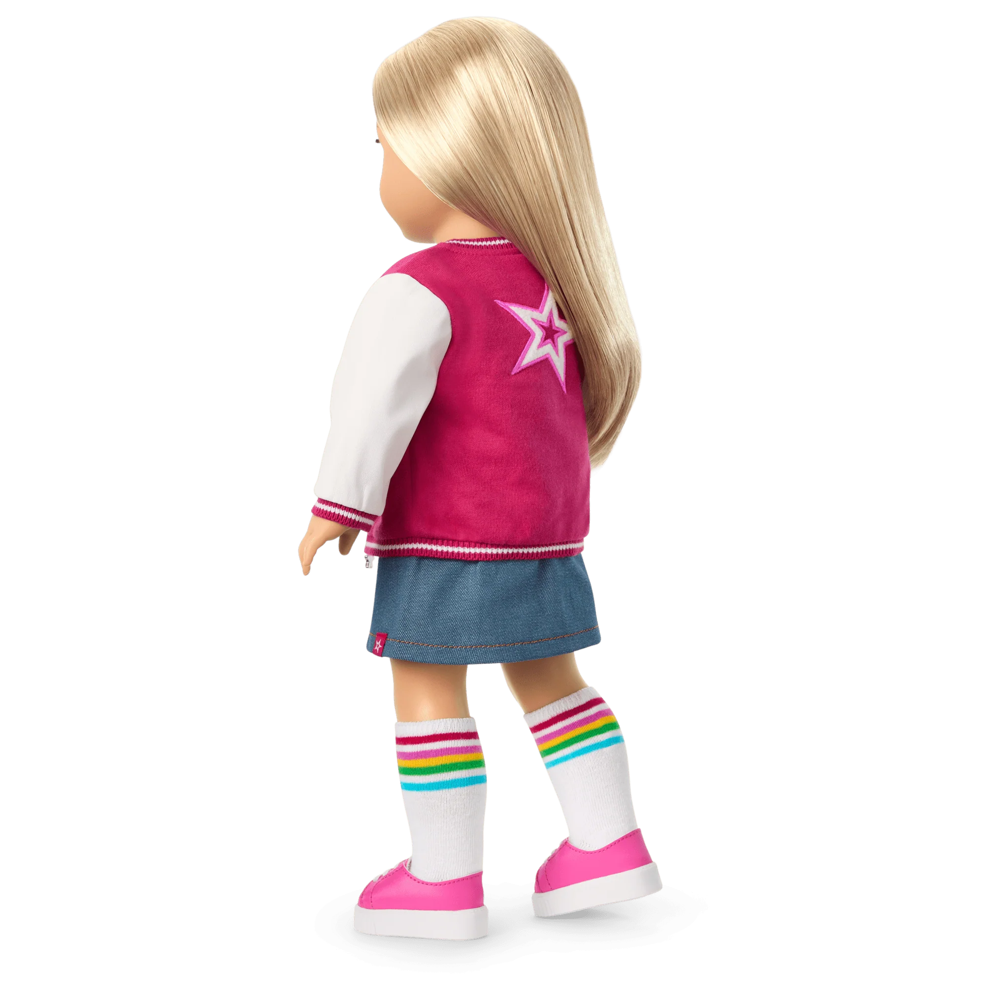 Truly Me™ 18-inch Doll #100 with straight layered blonde hair