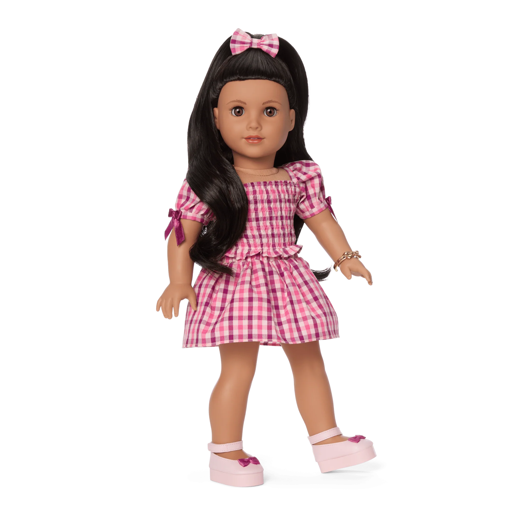Raquel’s™ Gingham Ruffle Outfit for Girls & 18-inch Dolls + Raquel Doll (Girl of the Year™ 2026)