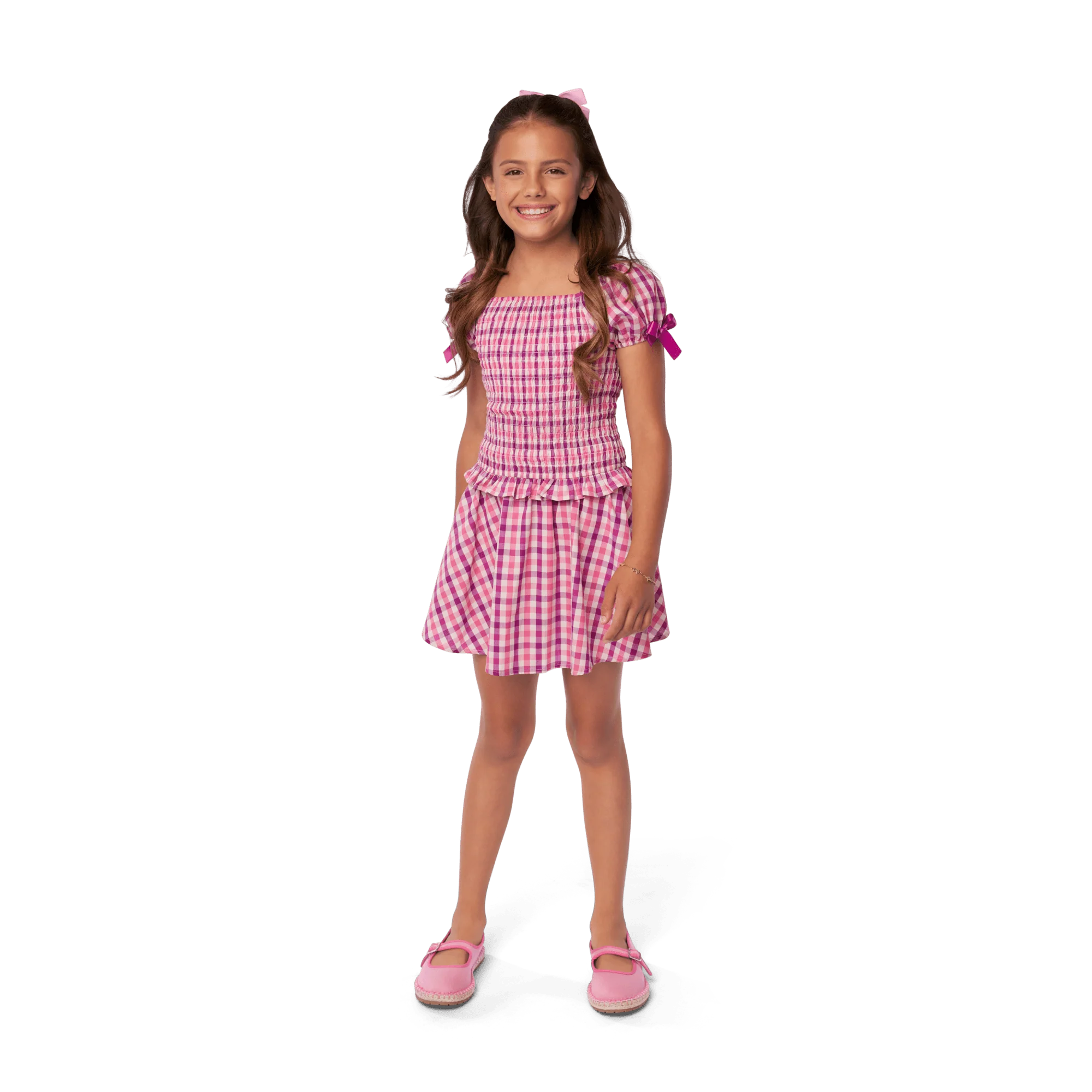 Raquel’s™ Gingham Ruffle Outfit for Girls & 18-inch Dolls + Raquel Doll (Girl of the Year™ 2026)