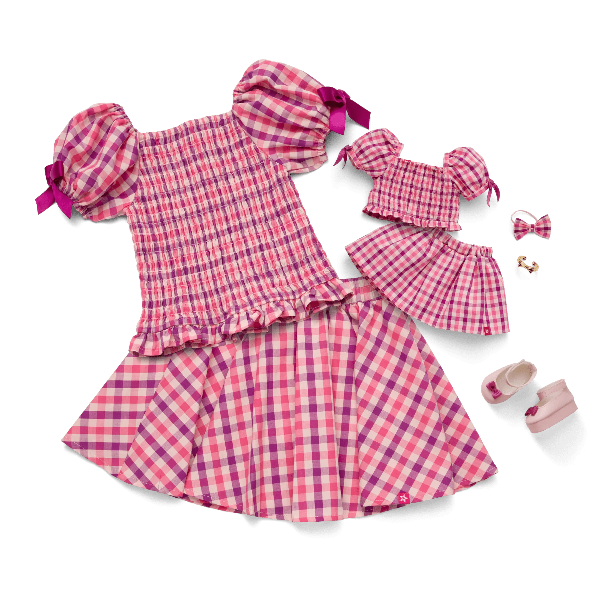 Raquel’s™ Gingham Ruffle Outfit for Girls & 18-inch Dolls + Raquel Doll (Girl of the Year™ 2026) 2 Raquel’s™ Gingham Ruffle Outfit for Girls & 18-inch Dolls + Raquel Doll (Girl of the Year™ 2026)