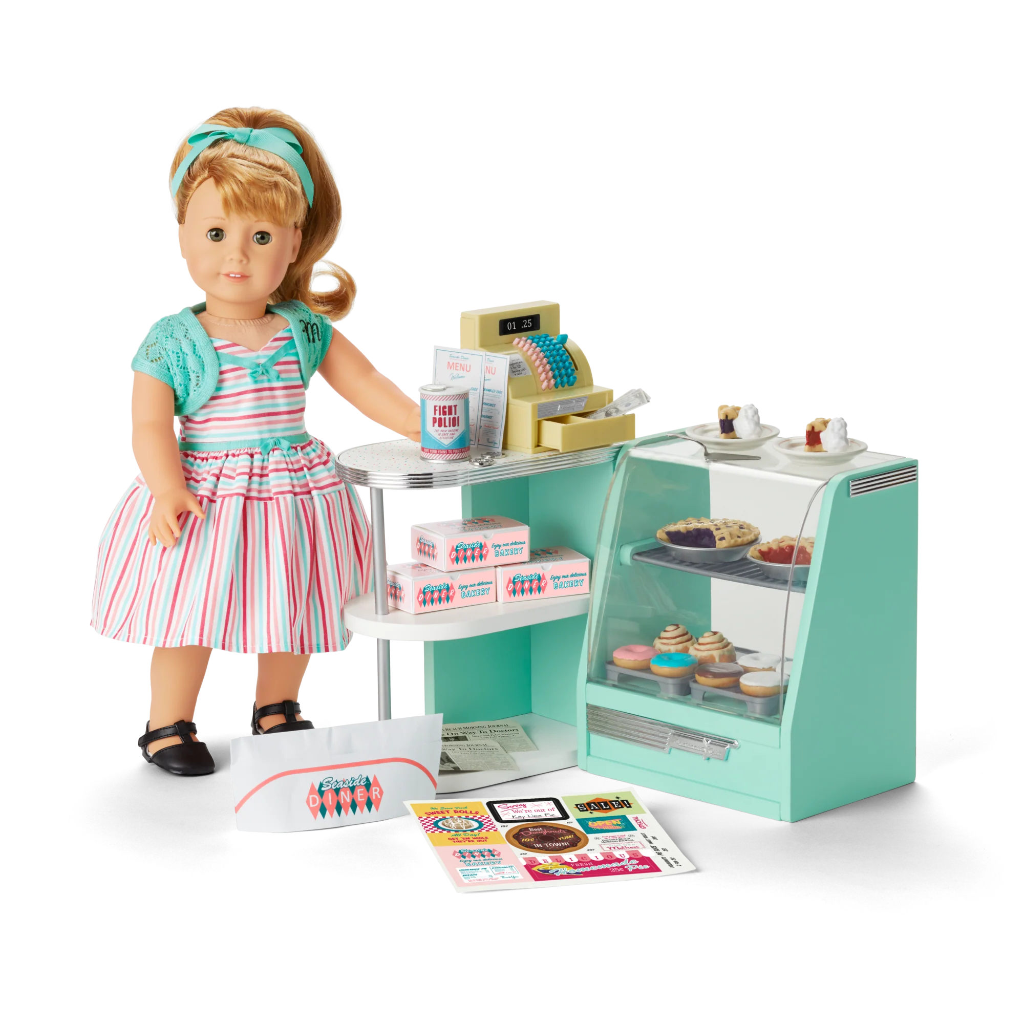Maryellen’s™ Seaside Diner Bakery Case for 18-inch Dolls (Historical Characters) 2 Maryellen’s™ Seaside Diner Bakery Case for 18-inch Dolls (Historical Characters)