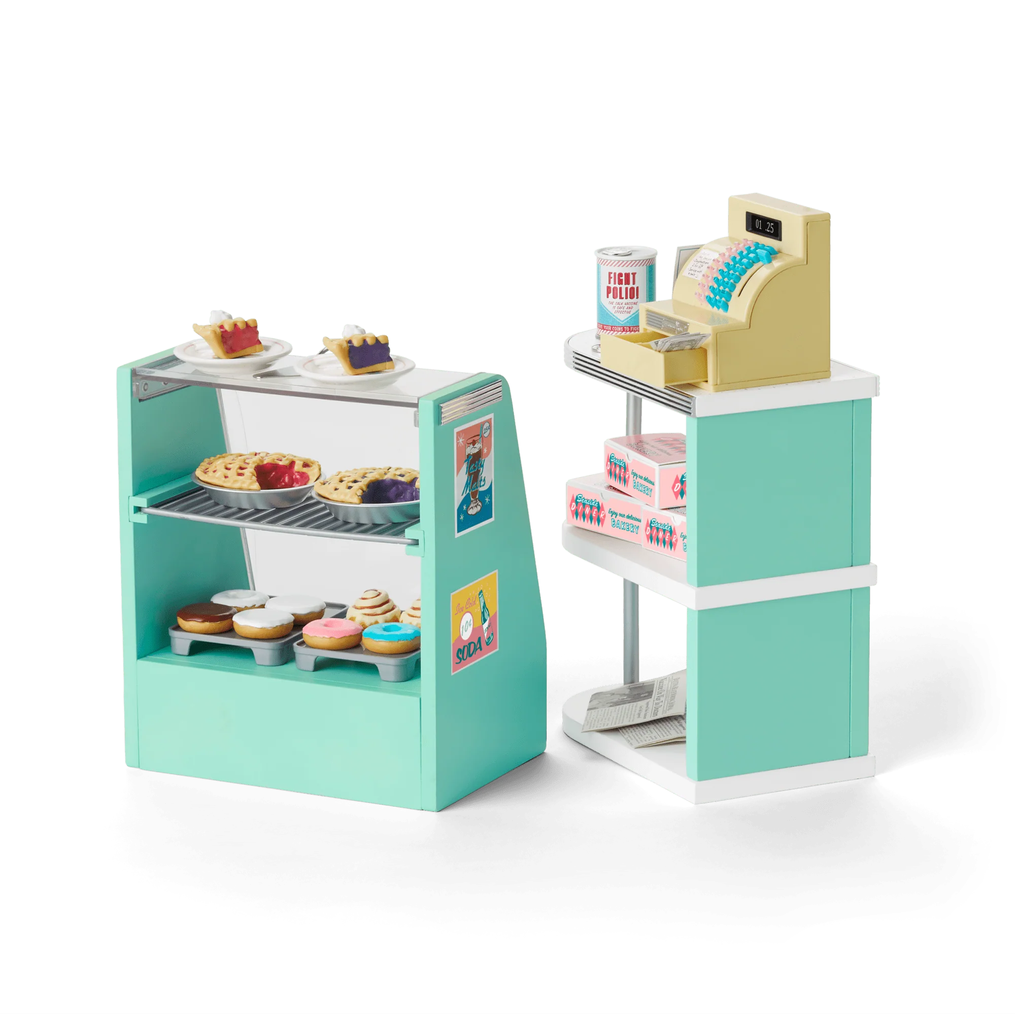 Maryellen’s™ Seaside Diner Bakery Case for 18-inch Dolls (Historical Characters) 3 Maryellen’s™ Seaside Diner Bakery Case for 18-inch Dolls (Historical Characters)