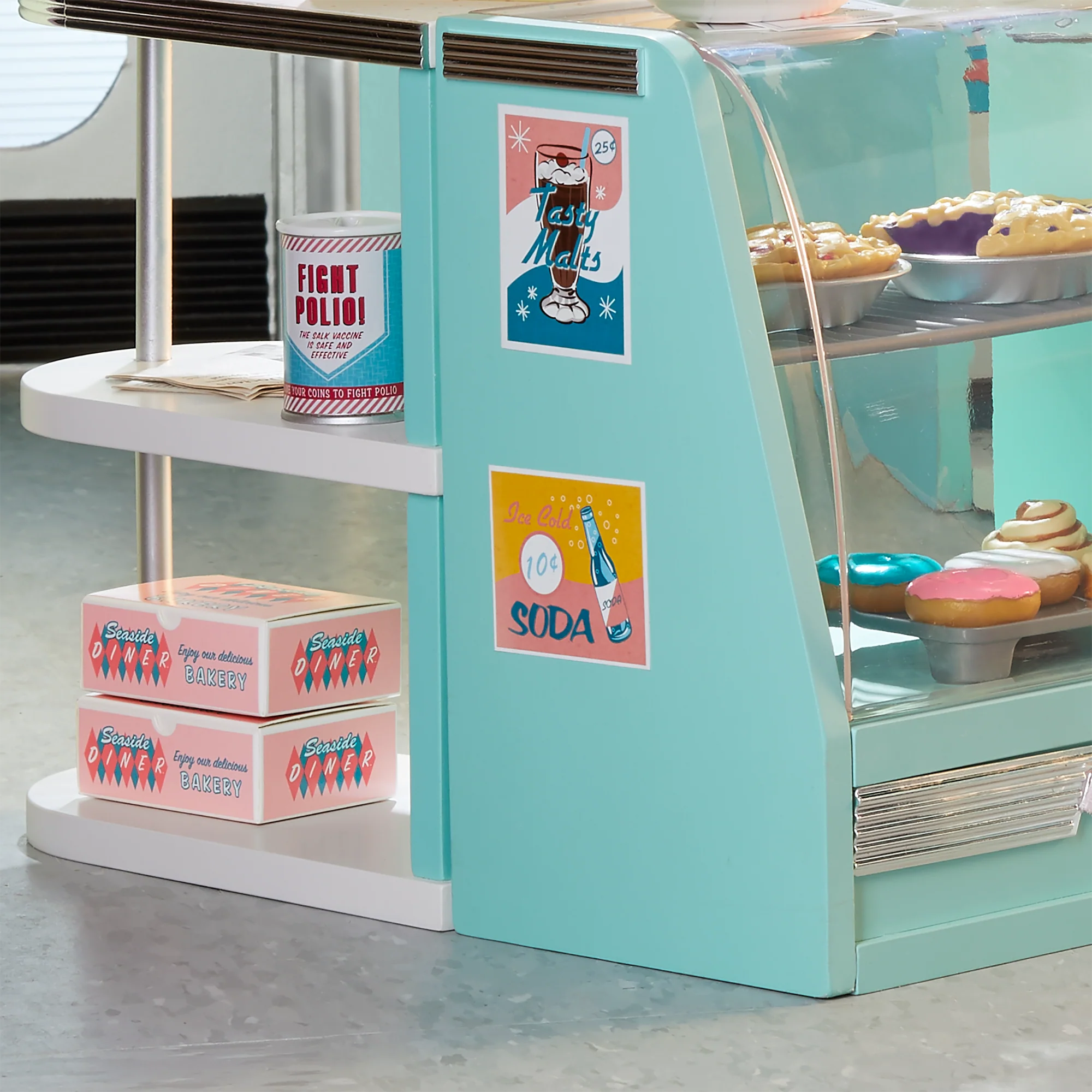 Maryellen’s™ Seaside Diner Bakery Case for 18-inch Dolls (Historical Characters) 6 Maryellen’s™ Seaside Diner Bakery Case for 18-inch Dolls (Historical Characters)