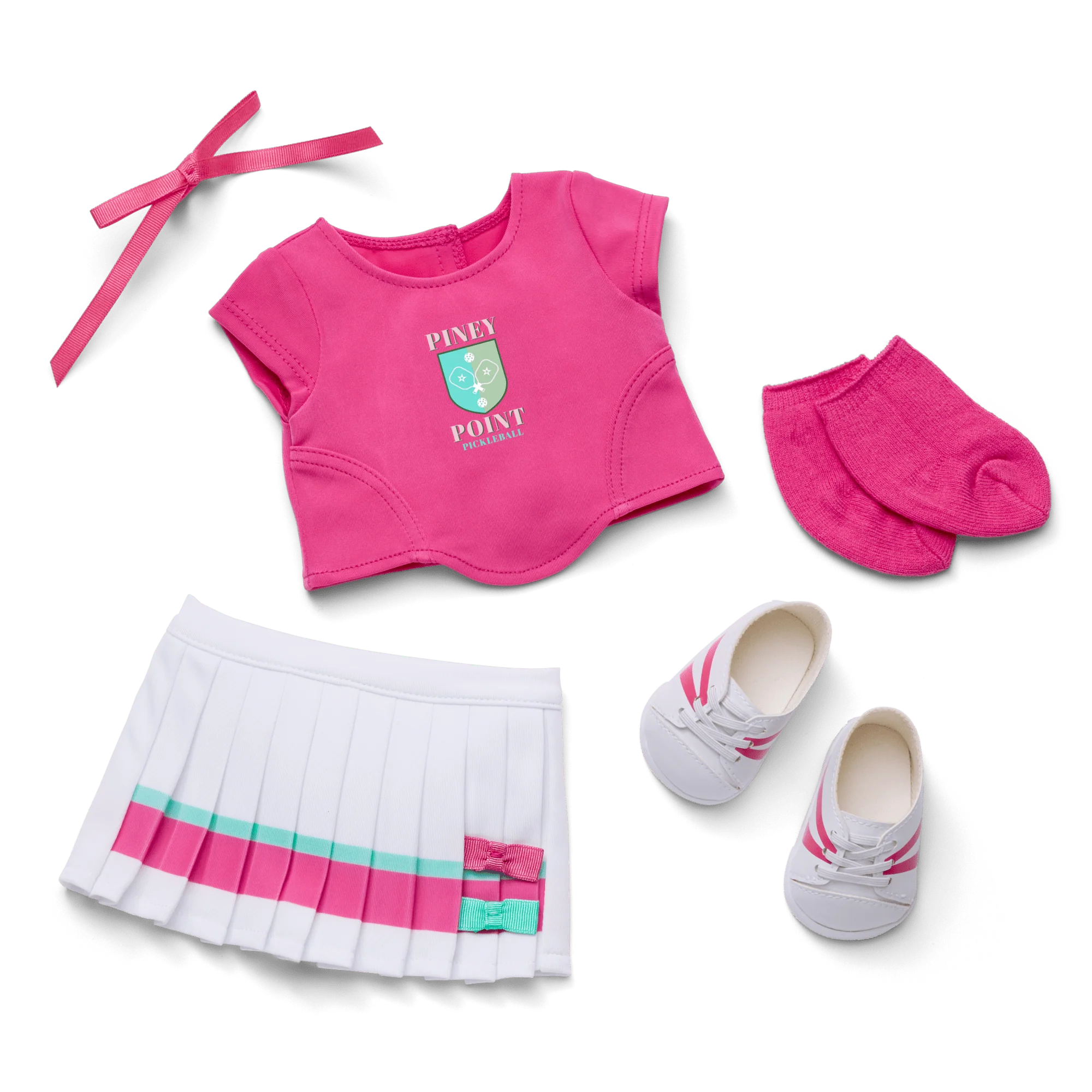 Raquel's™ Piney Point Pickleball Outfit for 18-inch Dolls (Girl of the Year™ 2026) 1 Raquel's™ Piney Point Pickleball Outfit for 18-inch Dolls (Girl of the Year™ 2026)