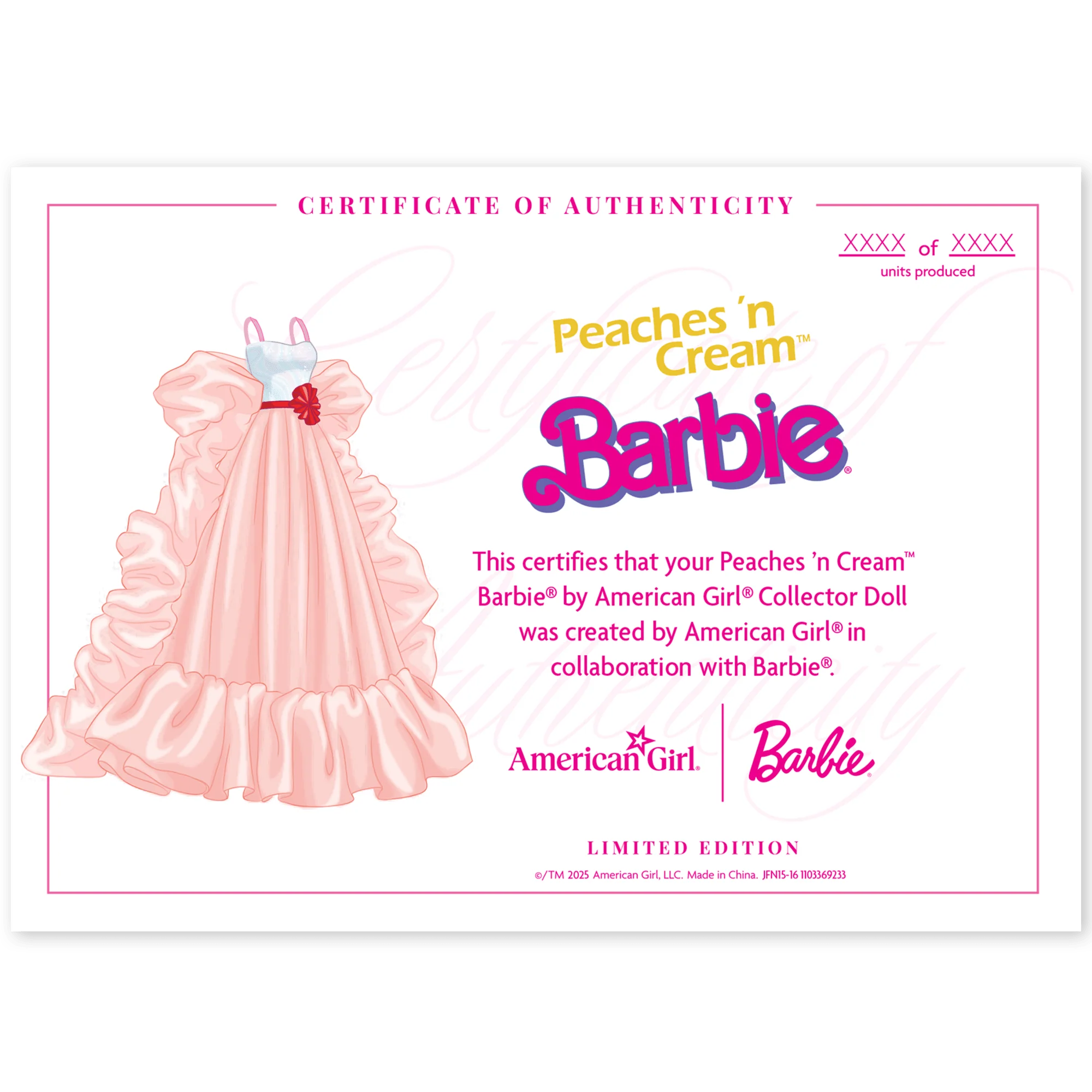 Peaches ’n Cream™ Barbie® by American Girl® Collector Doll