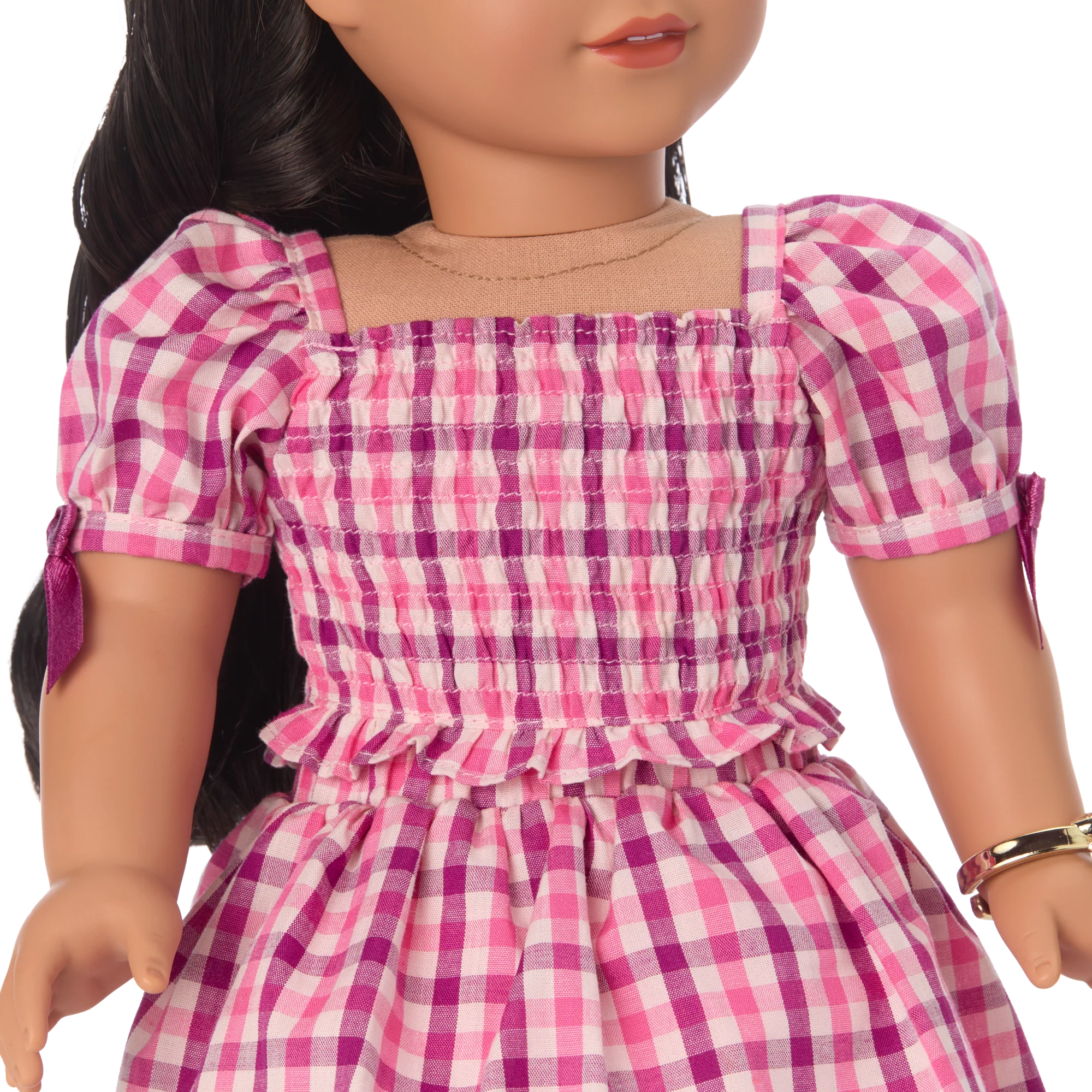 Raquel’s™ Gingham Ruffle Outfit for Girls & 18-inch Dolls + Raquel Doll (Girl of the Year™ 2026)