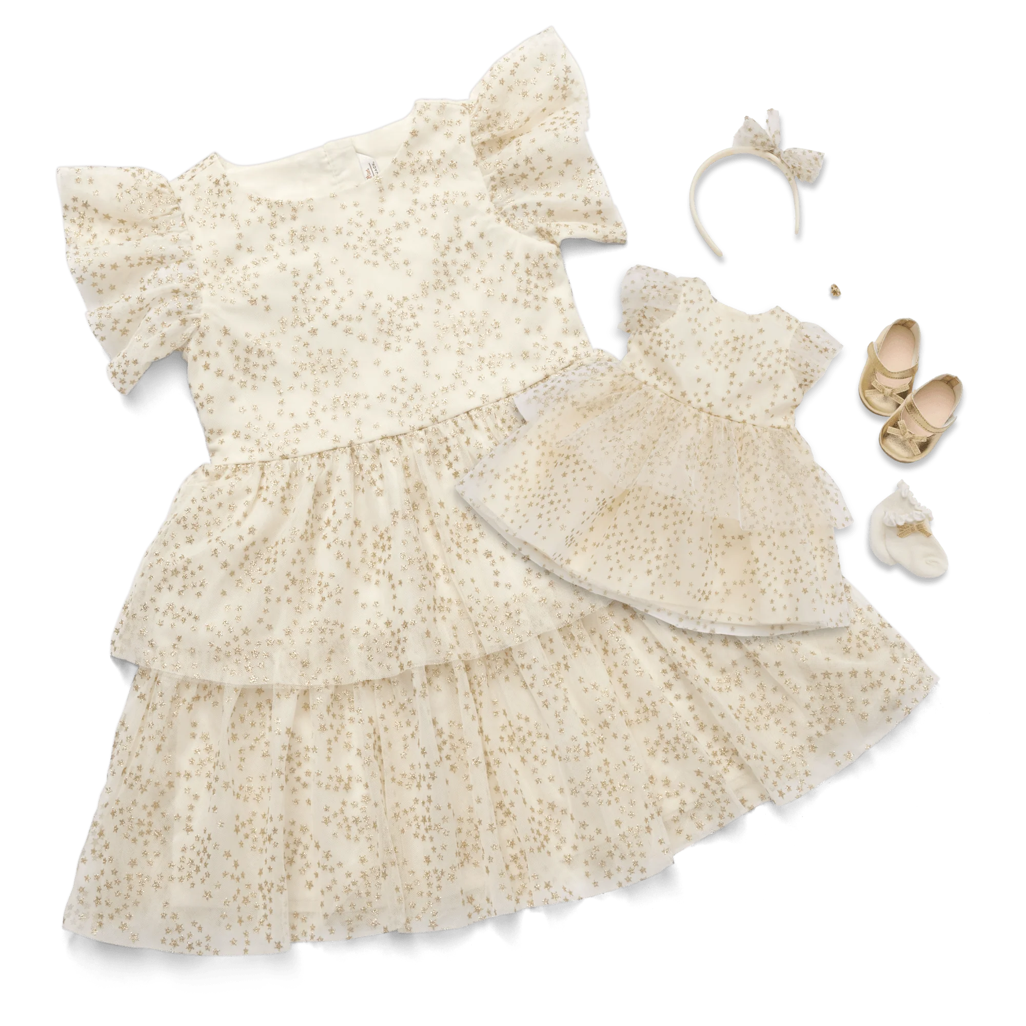 American Girl® x Janie and Jack Sparkly Cream Celebration Dress for Girls & 18-inch Dolls 87 American Girl® x Janie and Jack Sparkly Cream Celebration Dress for Girls & 18-inch Dolls