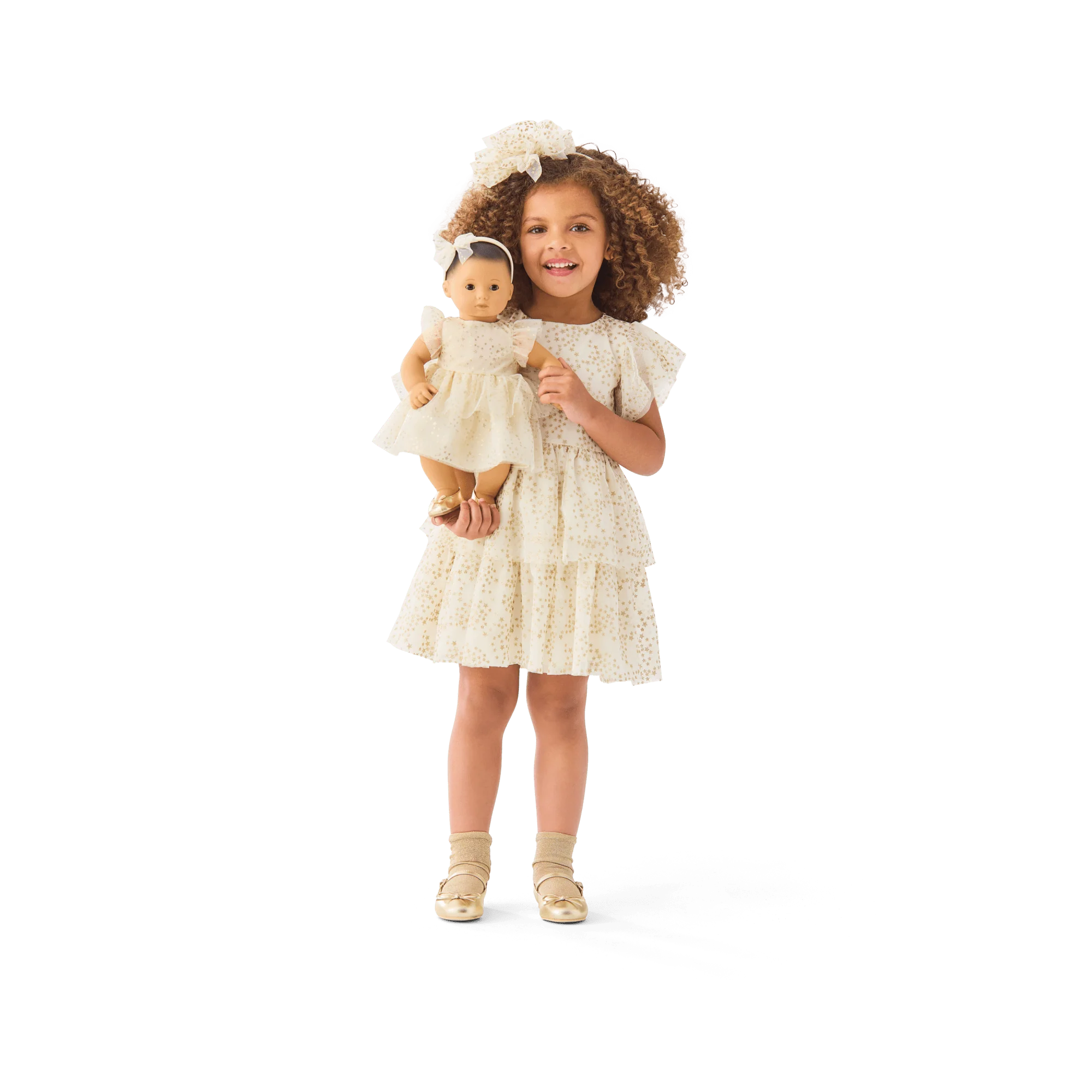 American Girl® x Janie and Jack Sparkly Cream Celebration Dress for Little Girls & Bitty Baby® Dolls
