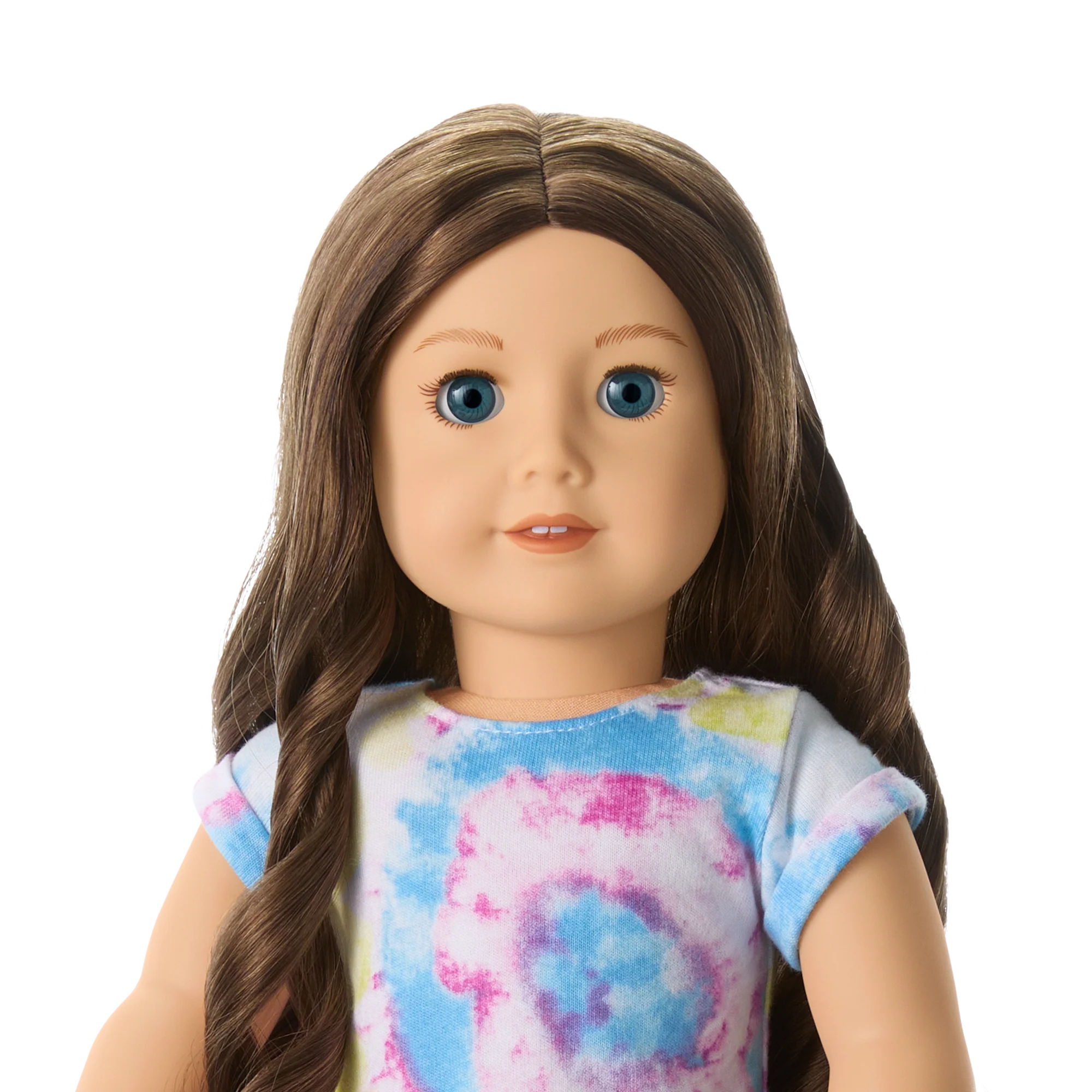 Truly Me™ 18-inch Doll #126 with long wavy brown hair