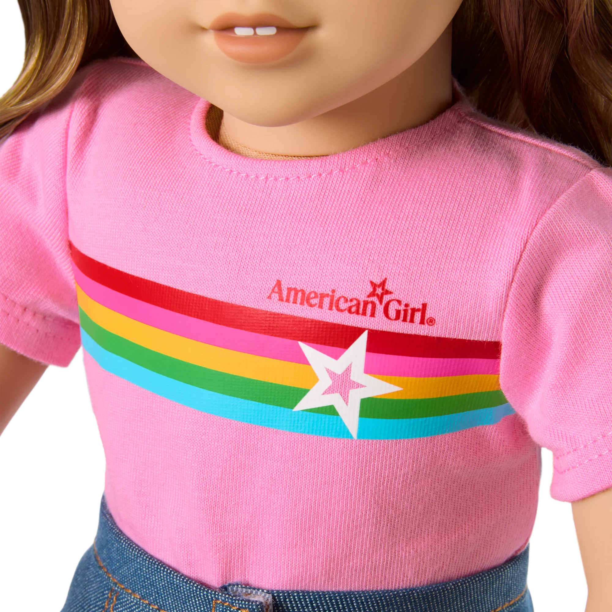 Truly Me™ 18-inch Doll #118 with curly caramel hair