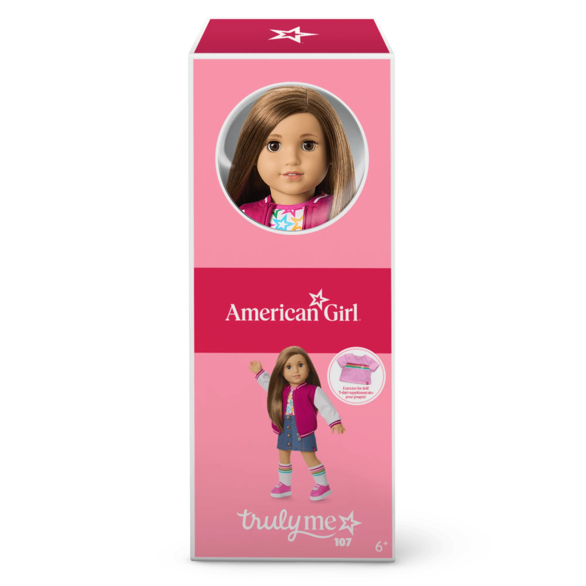 Truly Me™ 18-inch Doll #107 with straight brown hair