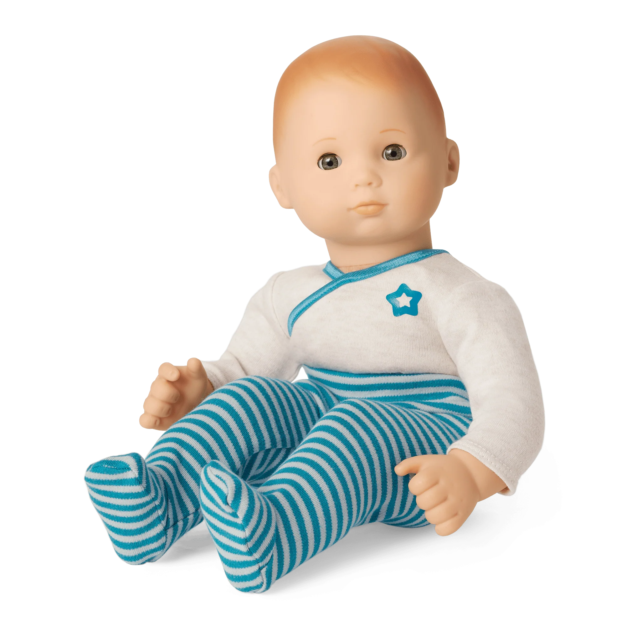 Bitty Baby® Doll #6 with red hair in Soft Blue 1 Bitty Baby® Doll #6 with red hair in Soft Blue