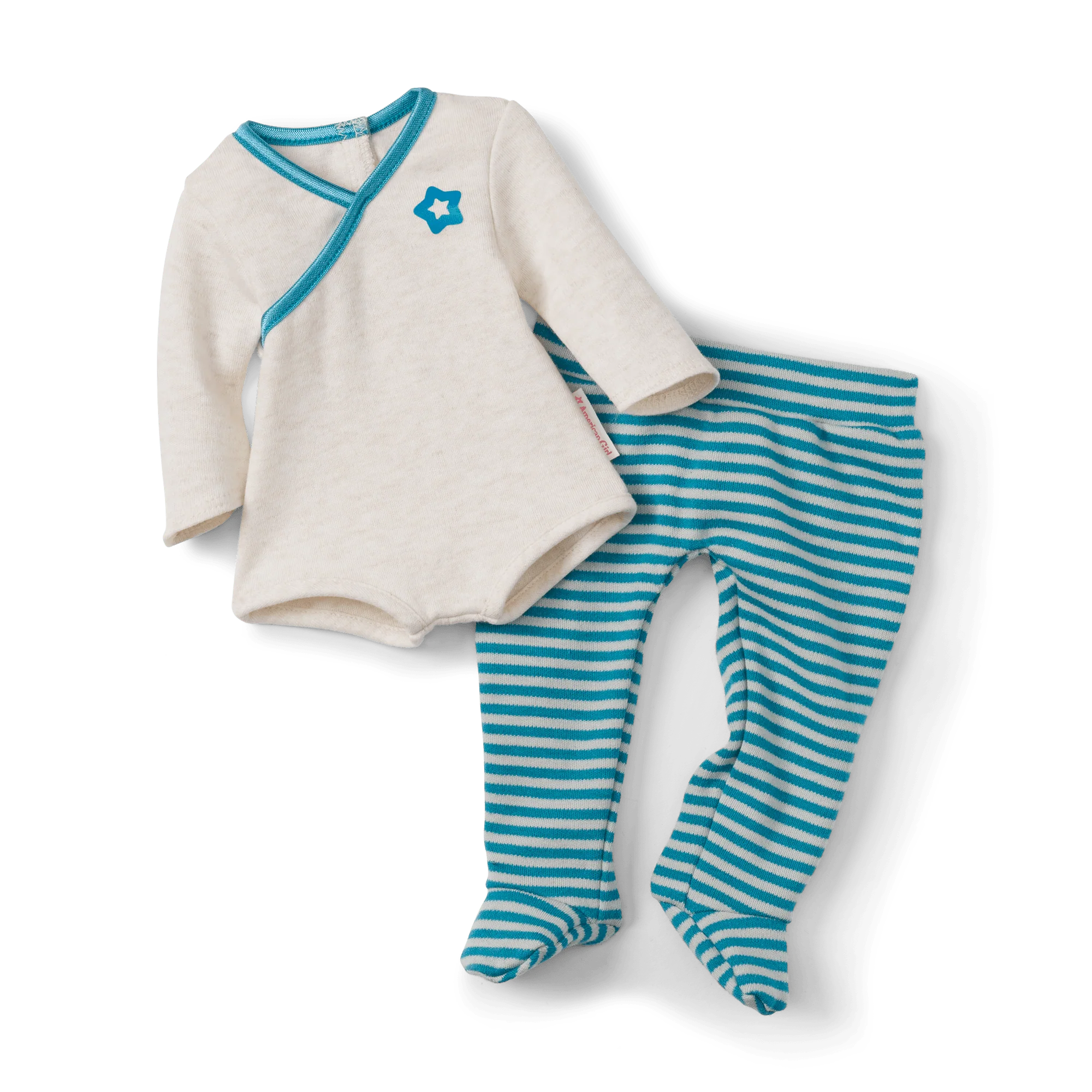Bitty Baby® Doll #1 with black hair in Soft Blue