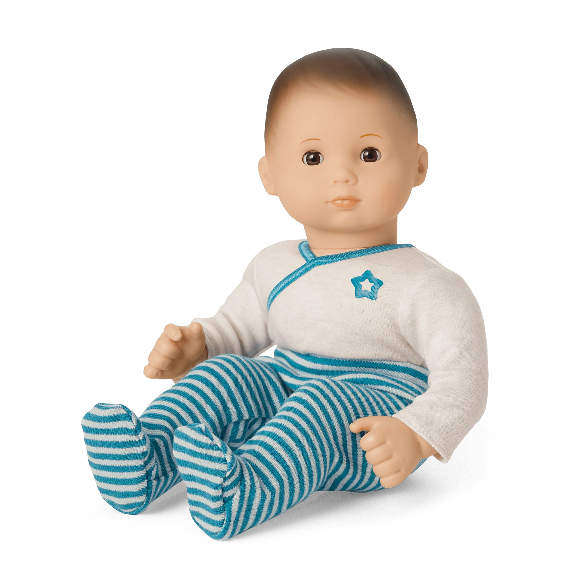 Bitty Baby® Doll #2 with brown hair in Soft Blue 1 Bitty Baby® Doll #2 with brown hair in Soft Blue