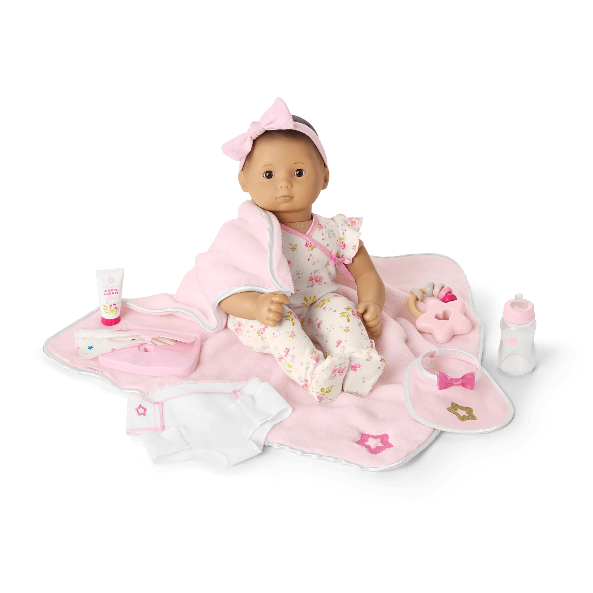 Bitty Baby® Doll #4 with black hair Care & Play Set 1 Bitty Baby® Doll #4 with black hair Care & Play Set