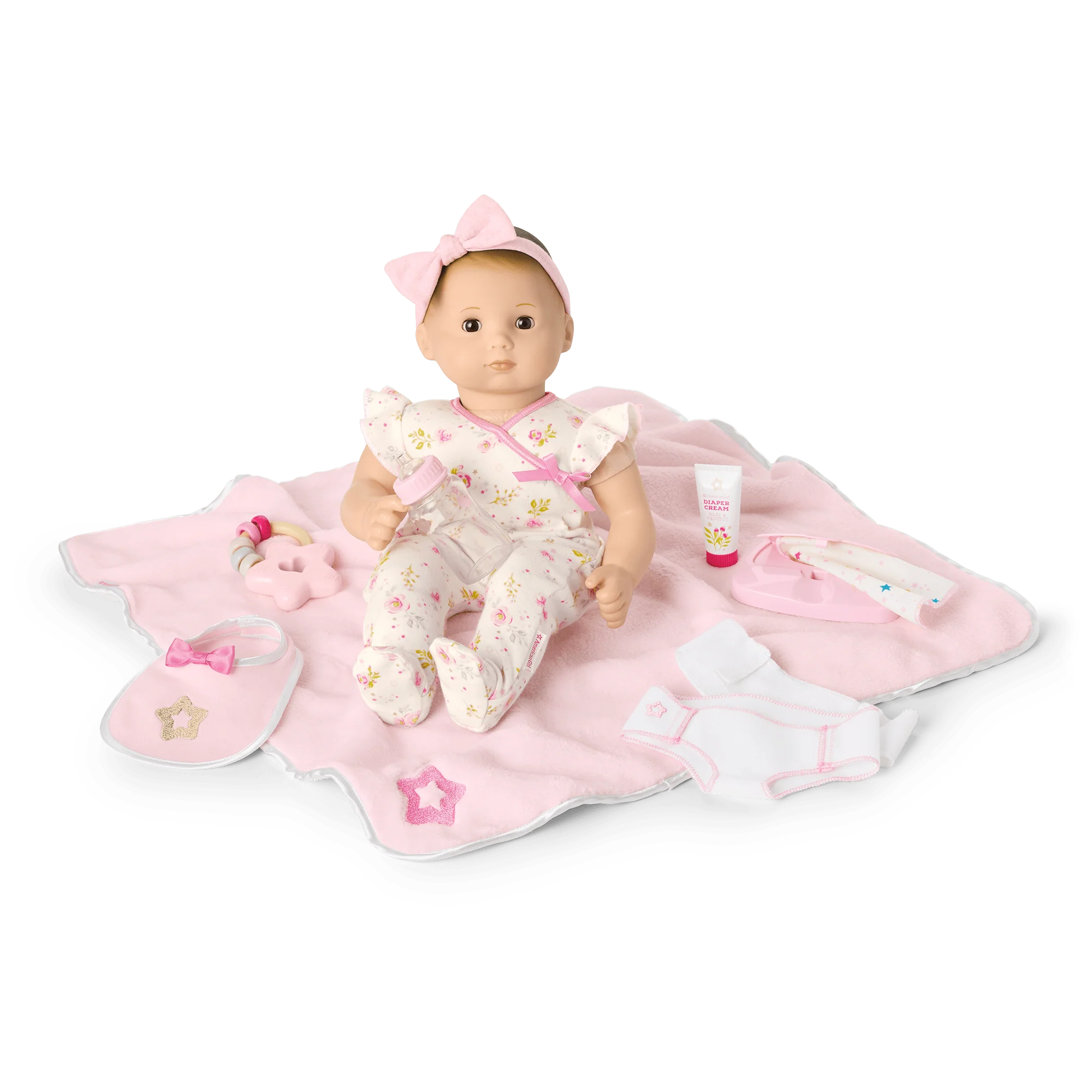Bitty Baby® Doll #2 with brown hair Care & Play Set