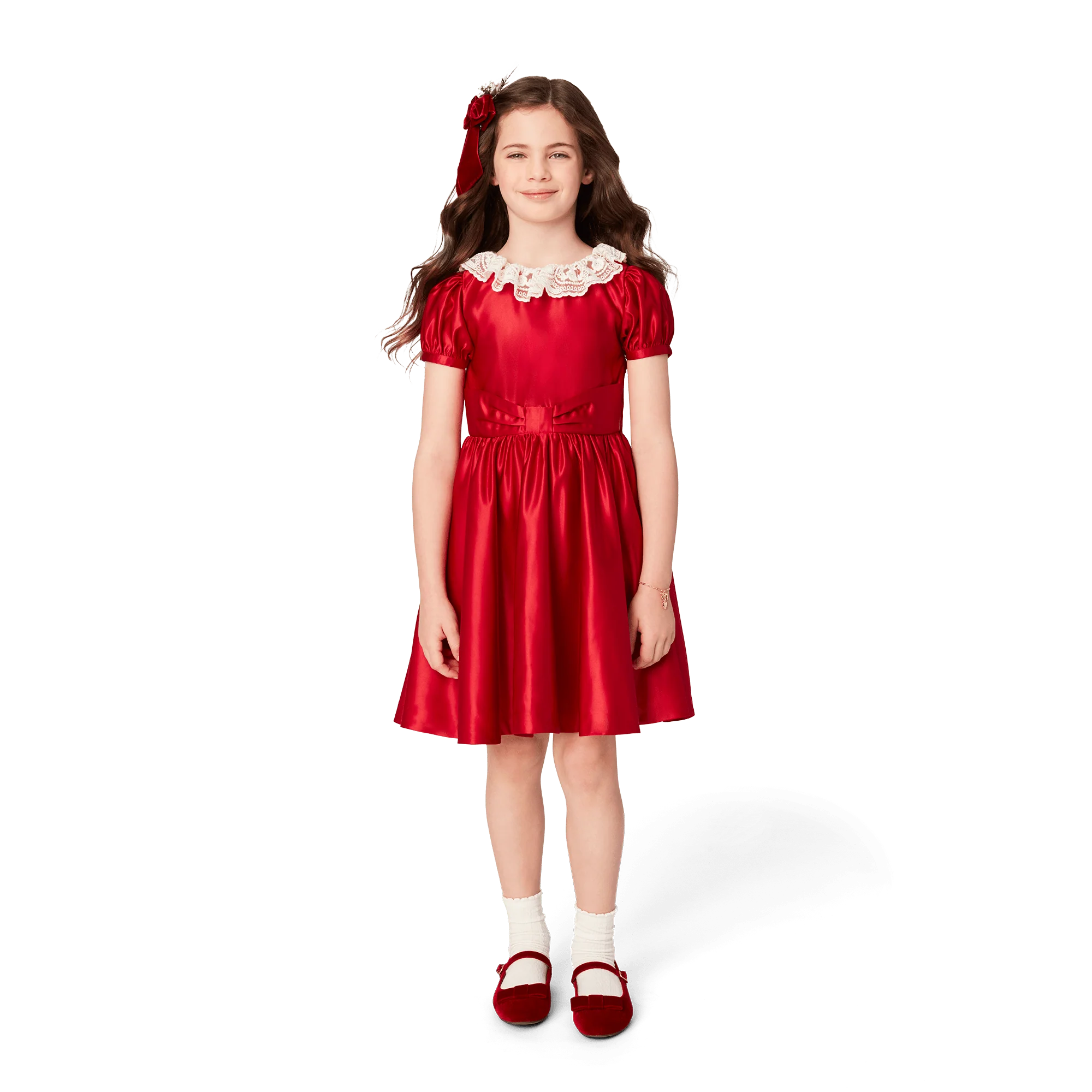 American Girl® x Janie and Jack Holly-Red Party Dress for Girls