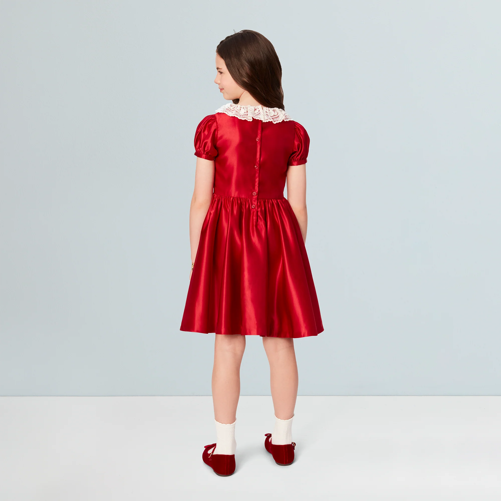 American Girl® x Janie and Jack Holly-Red Party Dress for Girls