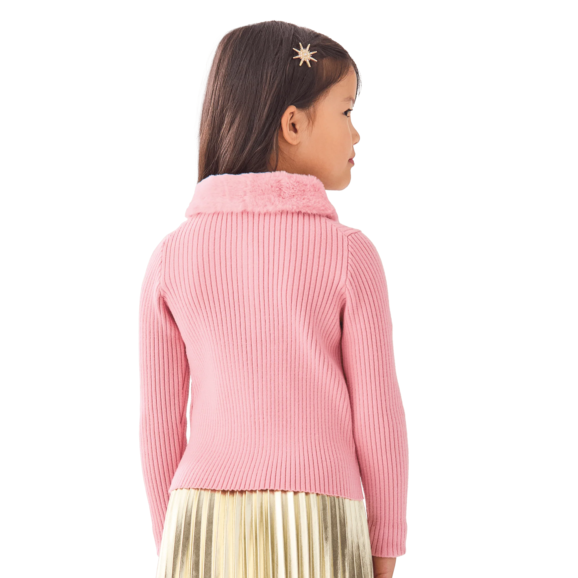 American Girl® x Janie and Jack Rosy Ribbed Cardigan for Girls