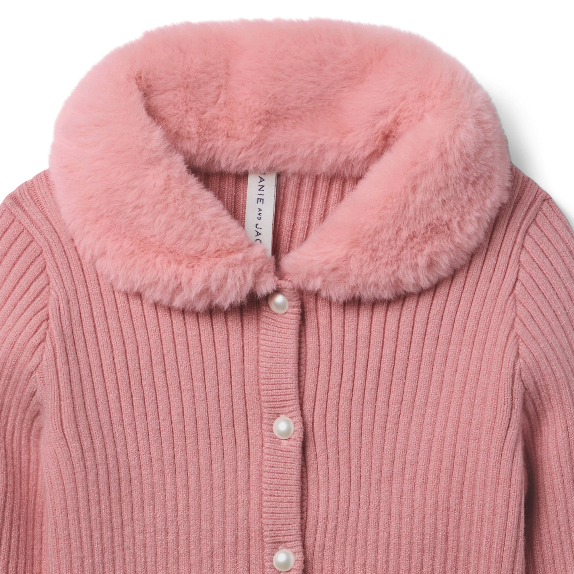 American Girl® x Janie and Jack Rosy Ribbed Cardigan for Girls