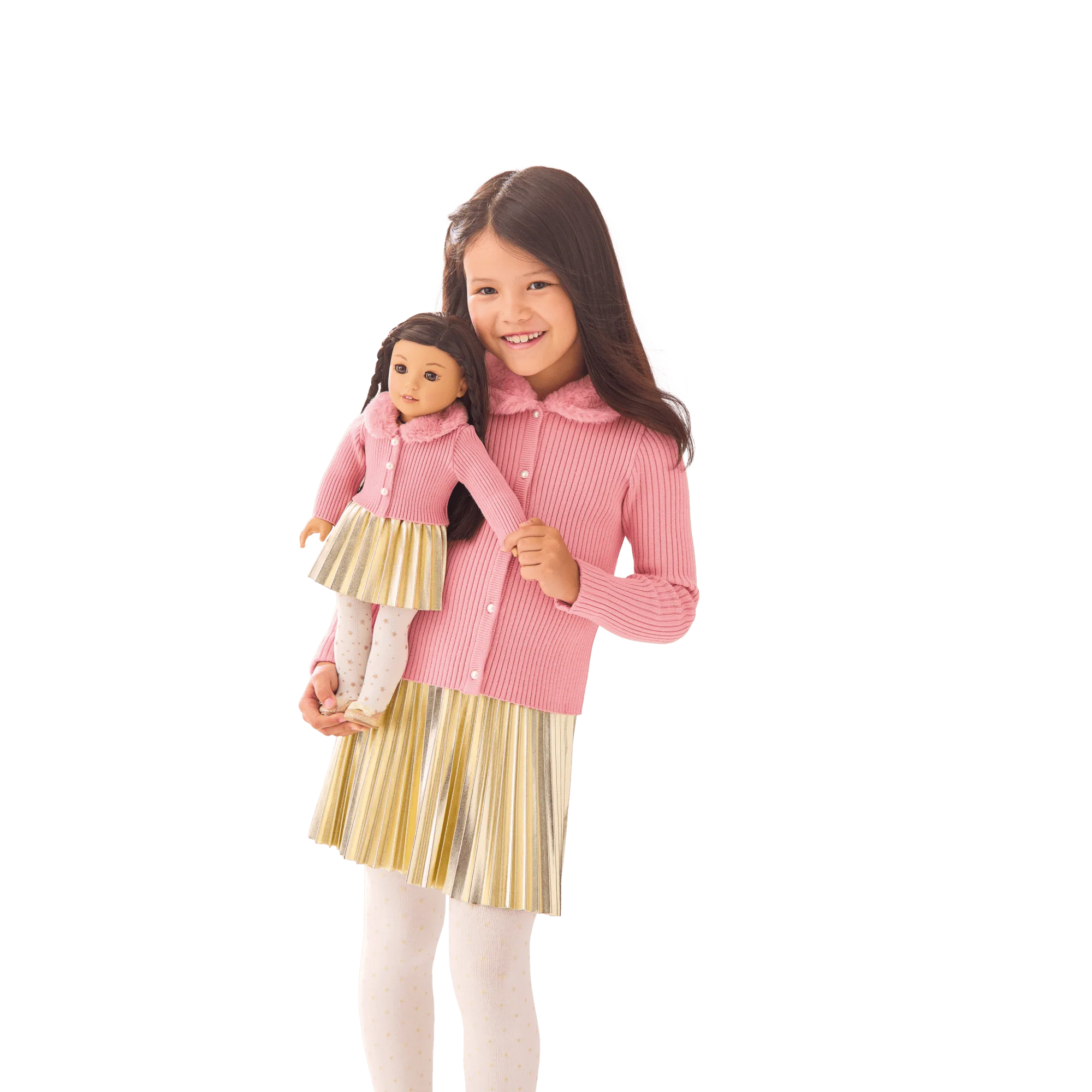 American Girl® x Janie and Jack Rosy Ribbed Cardigan for Girls